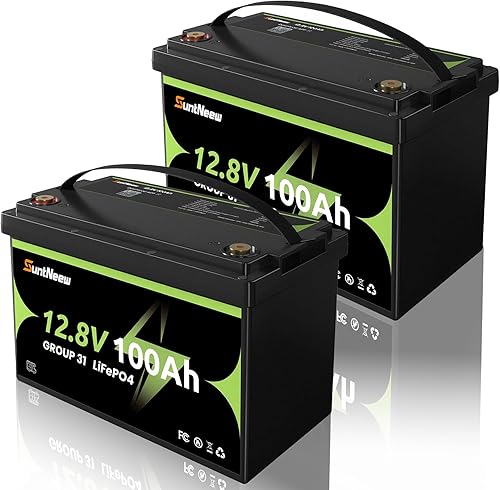 Miniatura 11 de Batería LiFePO4 de 12.8V 100Ah para RV, Motor de Pesca por Curricán, Almacenamiento Solar Batería de Litio Ligera con 4000+ Ciclos, BMS Integrado