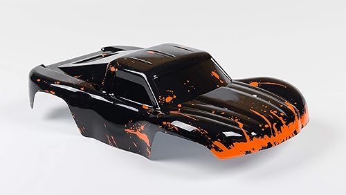 Miniatura 5 de SummitLink Reemplazo de cuerpo personalizado compatible con naranja fangoso sobre negro para automóvil o camión RC escala 116 (camión no incluido)