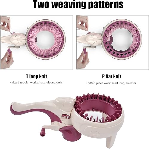 Miniatura 2 de Astibym Máquina de tejer, máquina de tejer a mano para niños, portátil, resistente, multiusos para bolsas para 6 años +