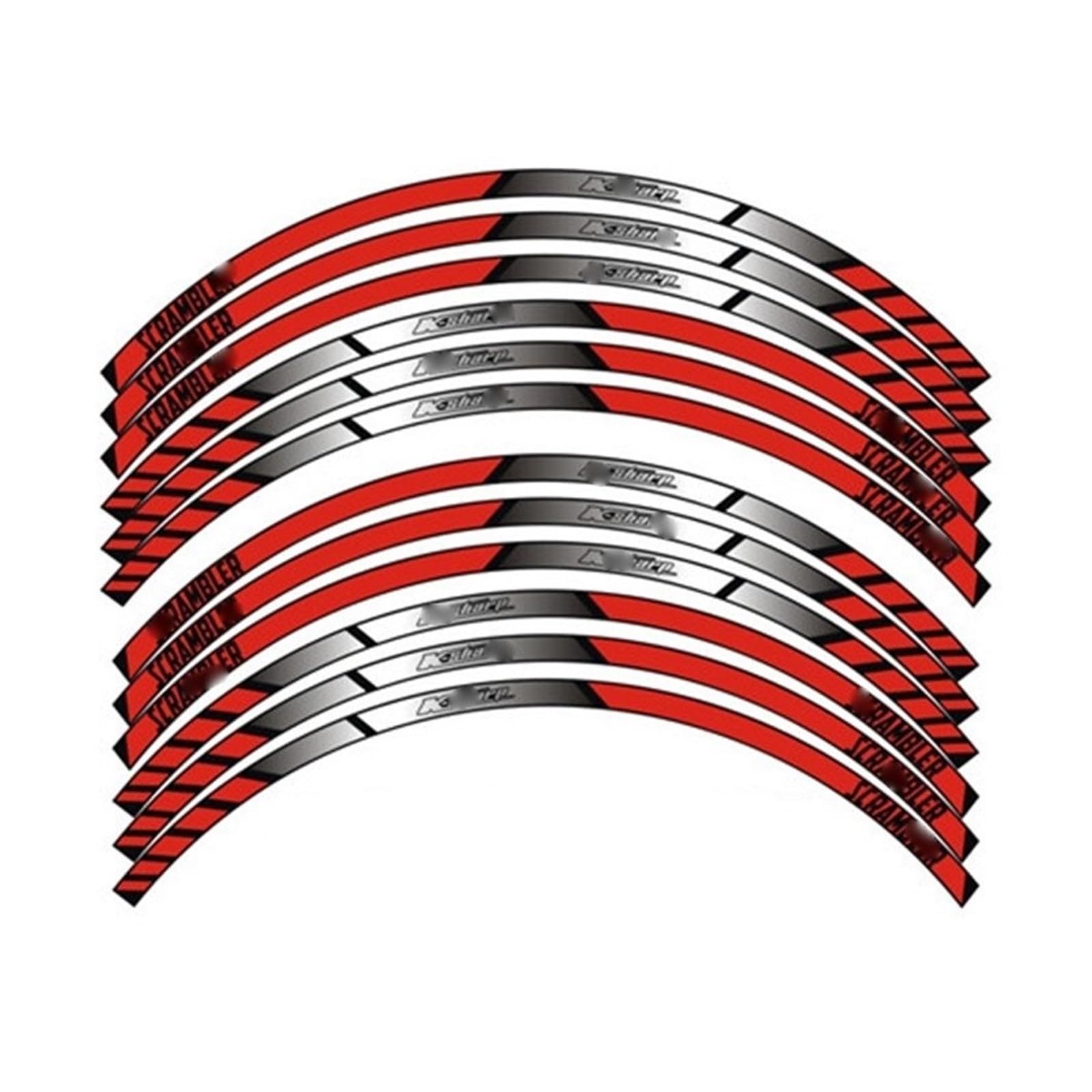 Motorcycle Wheel Decals Reflective Stickers Rim Stripes for D&UCATI for Scrambler(6)