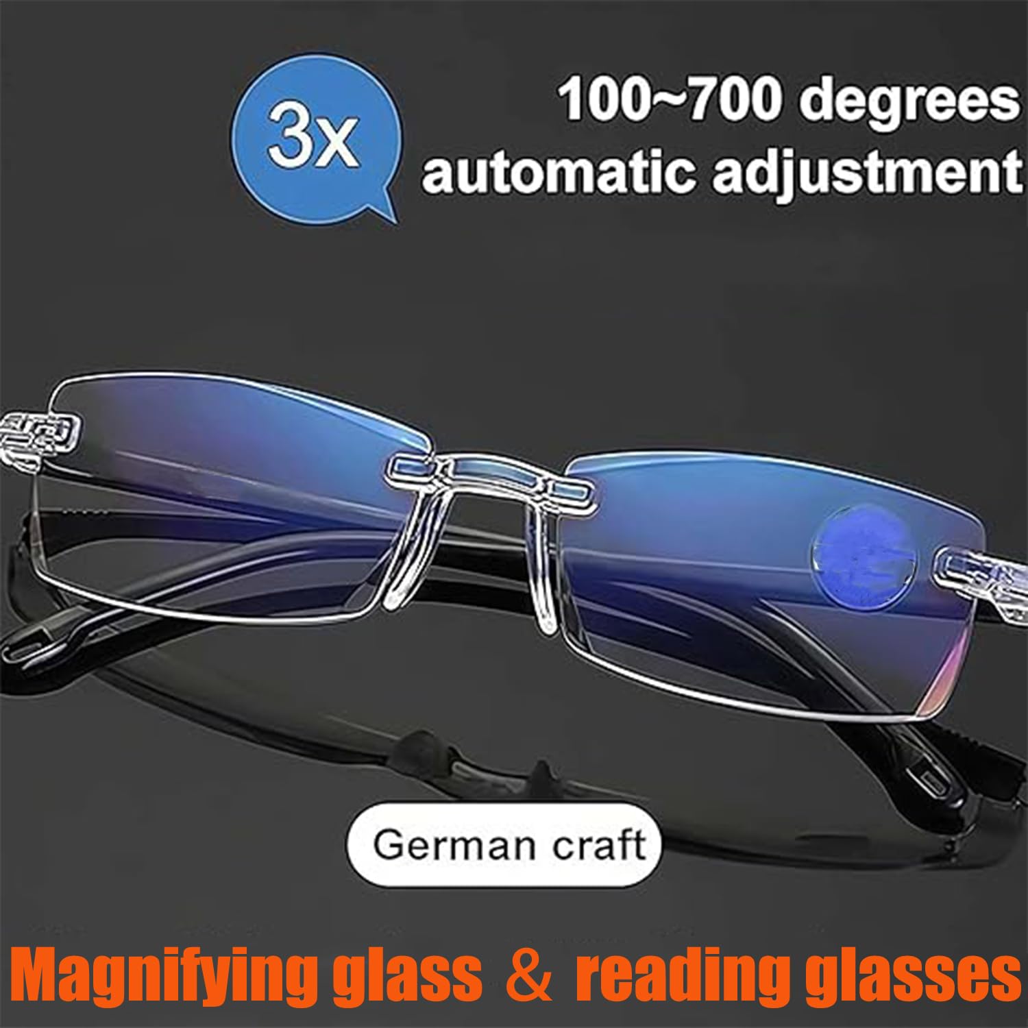 Upgraded Blue Glasses Self Adjusting For Women & Men,Auto Focus Intelligent Dual Focus Eye Glasses Far And Near — view 3