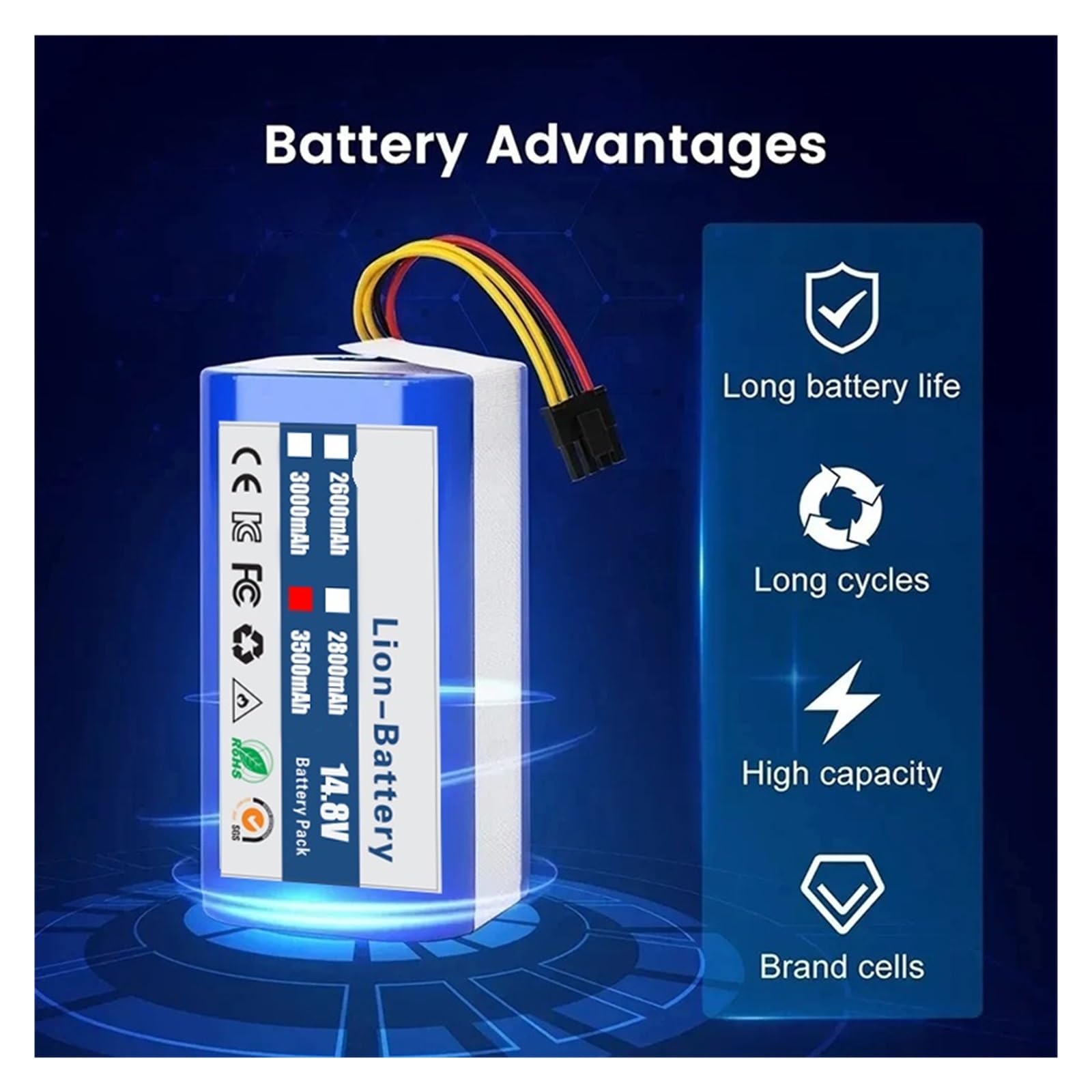 Batteria sostitutiva, compatibile con Proscenic,