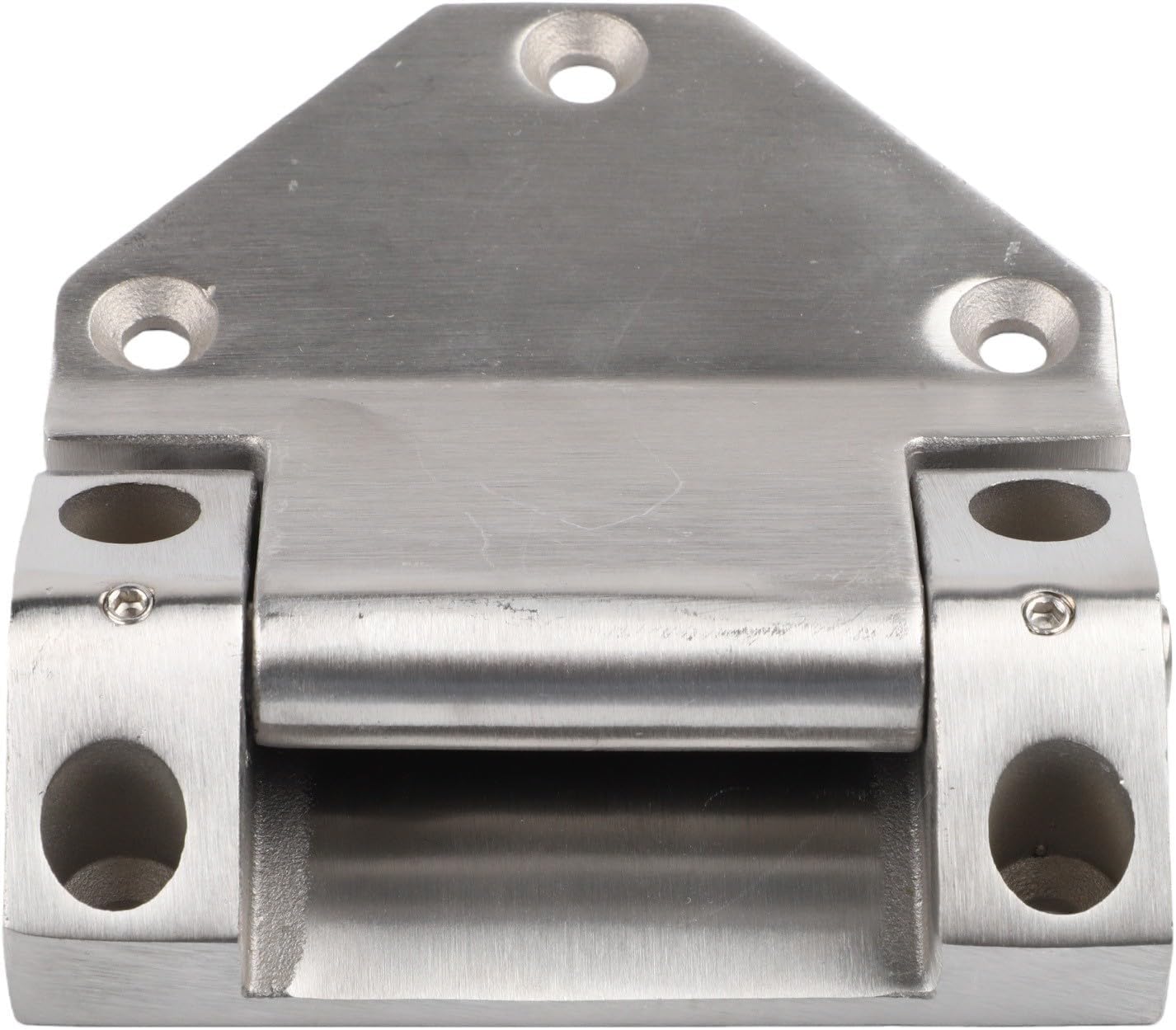 Stainless Steel Heavy Duty Hinge 500kg Load Capacity for Cabinet Door Hardware, Anti-Rust Smooth Operation with Reliable Anti-Rattle Latch, Silver Finish 3.94x4.49 Inch for Kitchen Office Factory Use