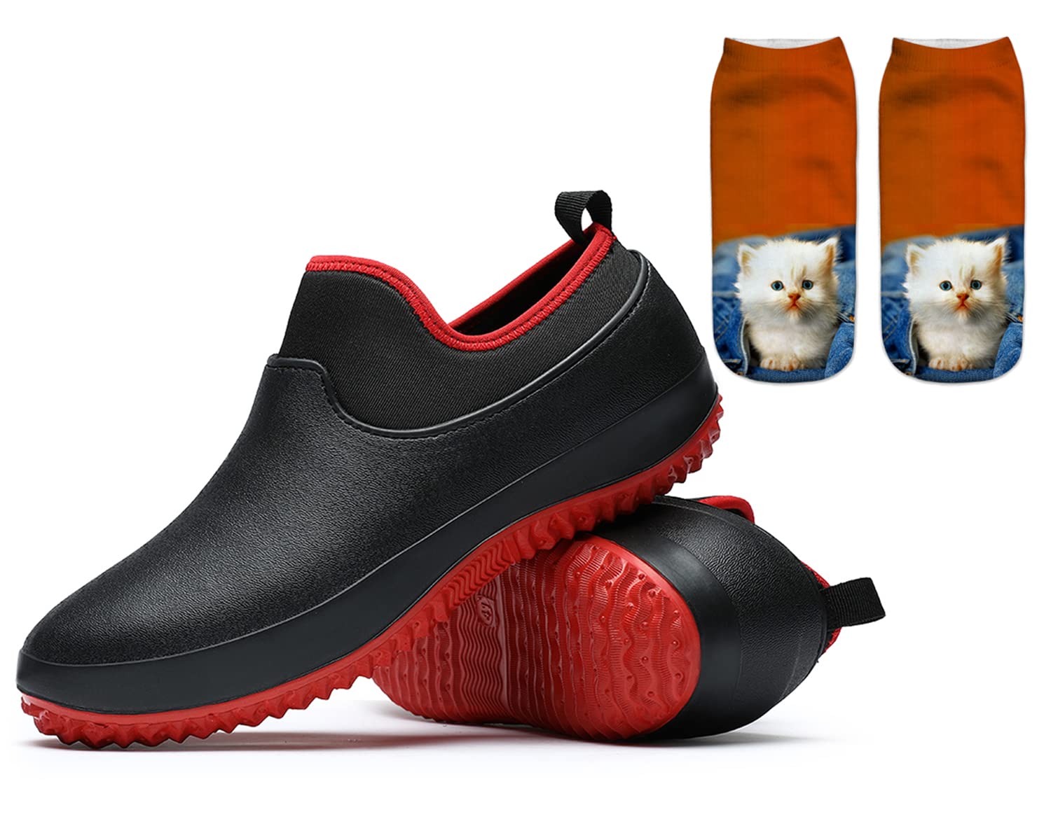 Zapatos de Chef para Hombre, para Cocina, Antideslizantes, para Servicio de Alimentos, Antideslizantes, Impermeables, a Prueba de Aceite, cómodos, de Trabajo, para Chef, Restaurante, sin Cordones