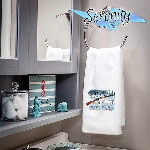 Miniatura 10 de Christmas Decor  Decorative Kitchen and Bath Hand Towels  Oh Fudge Christmas Story  XMAS Winter Novelty  White Towel Home Holiday Decorations  Gift