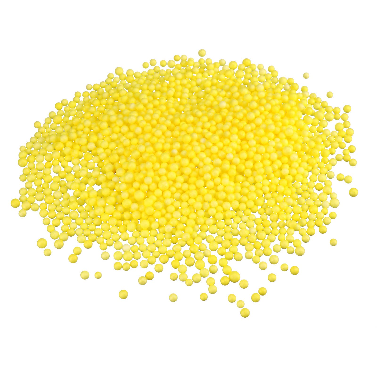 Cuentas de espuma de poliestireno amarillo claro de 0.12 pulgadas DMiotech
