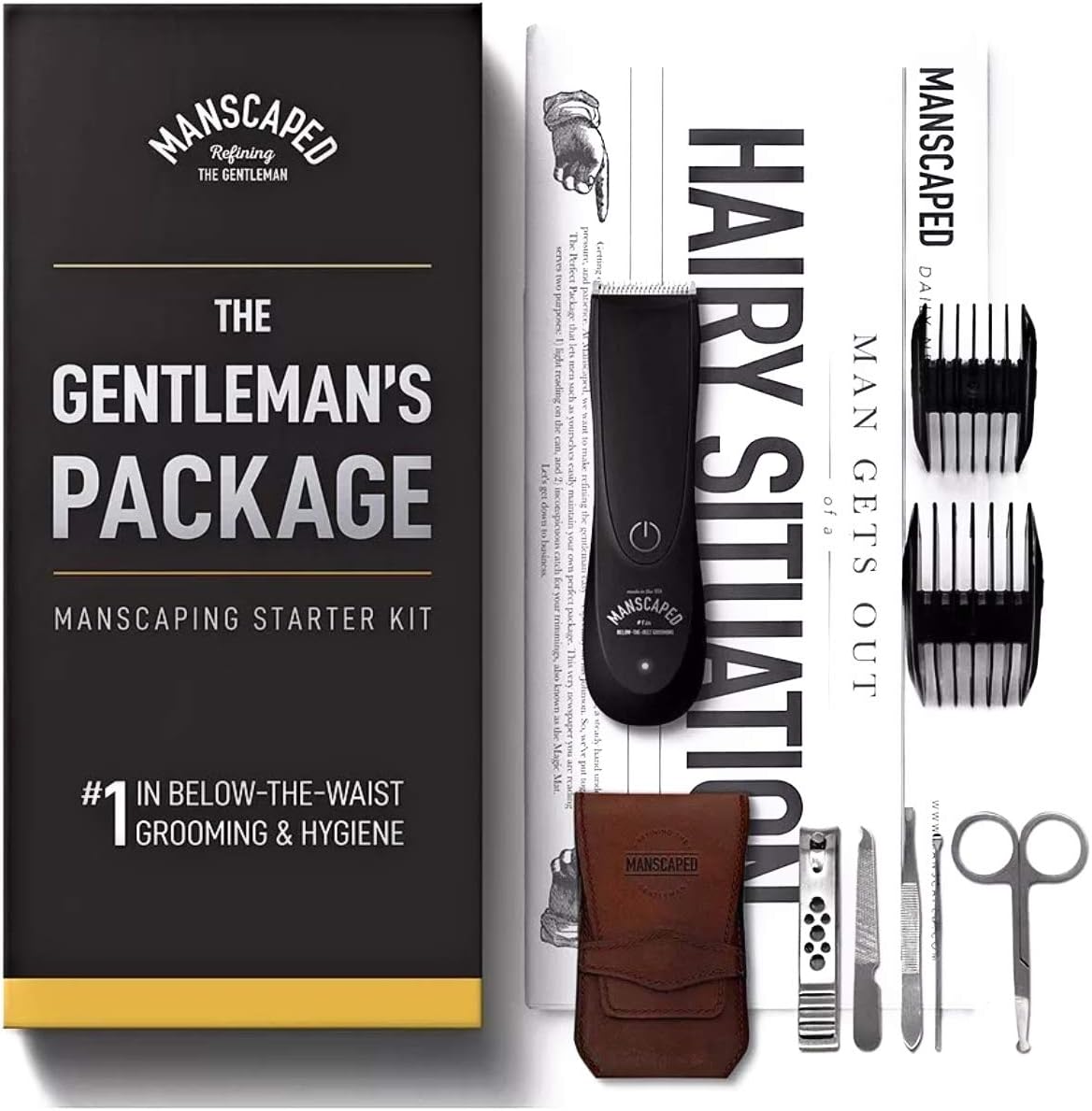 Manscaped The Gentleman'S Package With Lawn Mower 2.0 Electric Trimmer,Shears Travel Manicure, Men