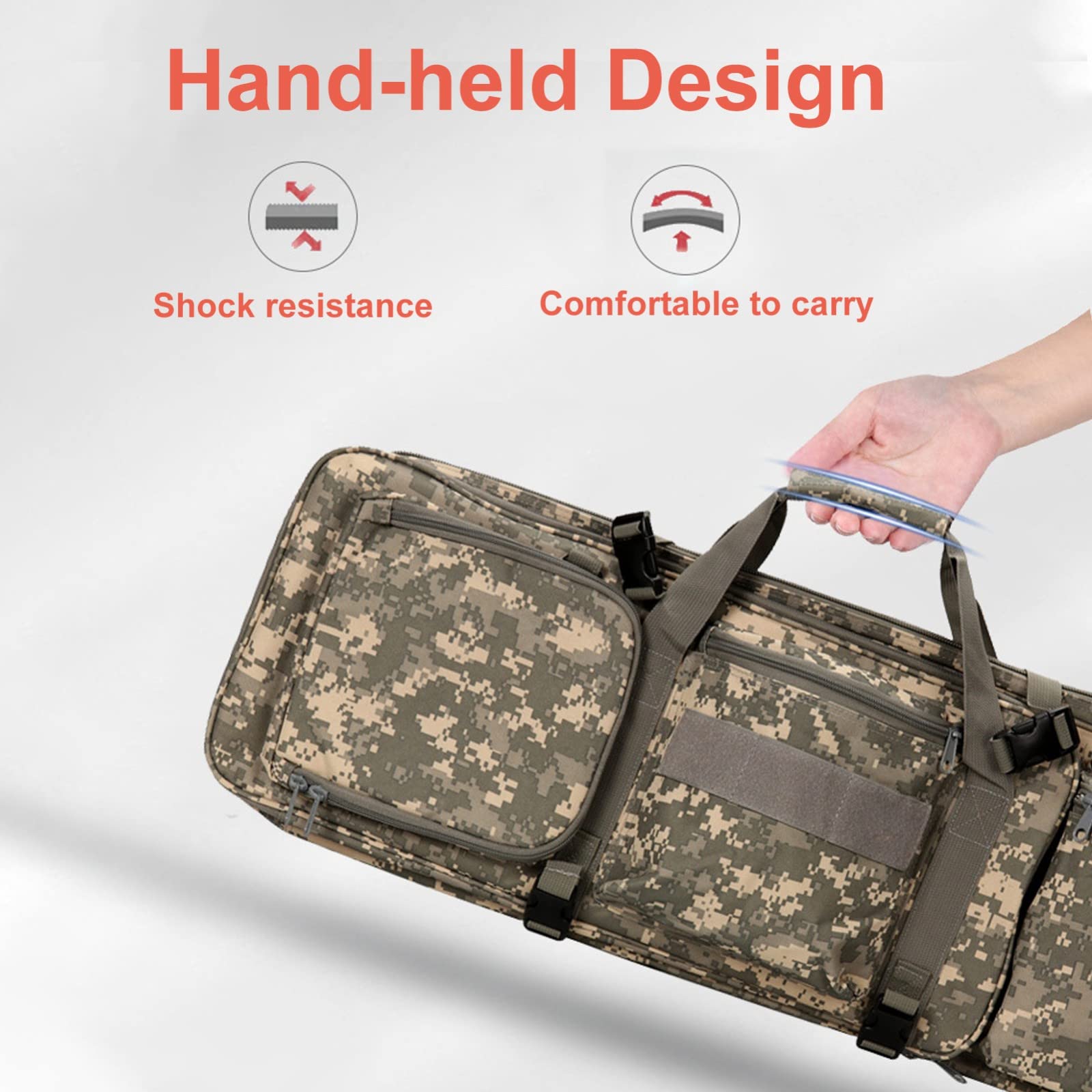Custodia per Fucile, Fodero Porta Fucili Imbottito, Borsa per Fucile da Caccia,Fucile di Canna da Pesca Borsa per Caccia, Campeggio e Outdoor Sport,Tessuto Oxford 600D Resistente e Impermeabile