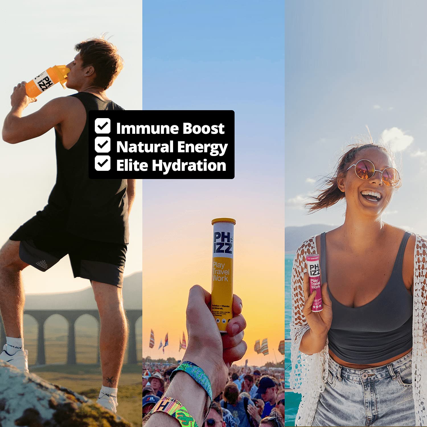 Phizz Electrolyte Multivitamin Rehydration Tablets 18 Vitamins