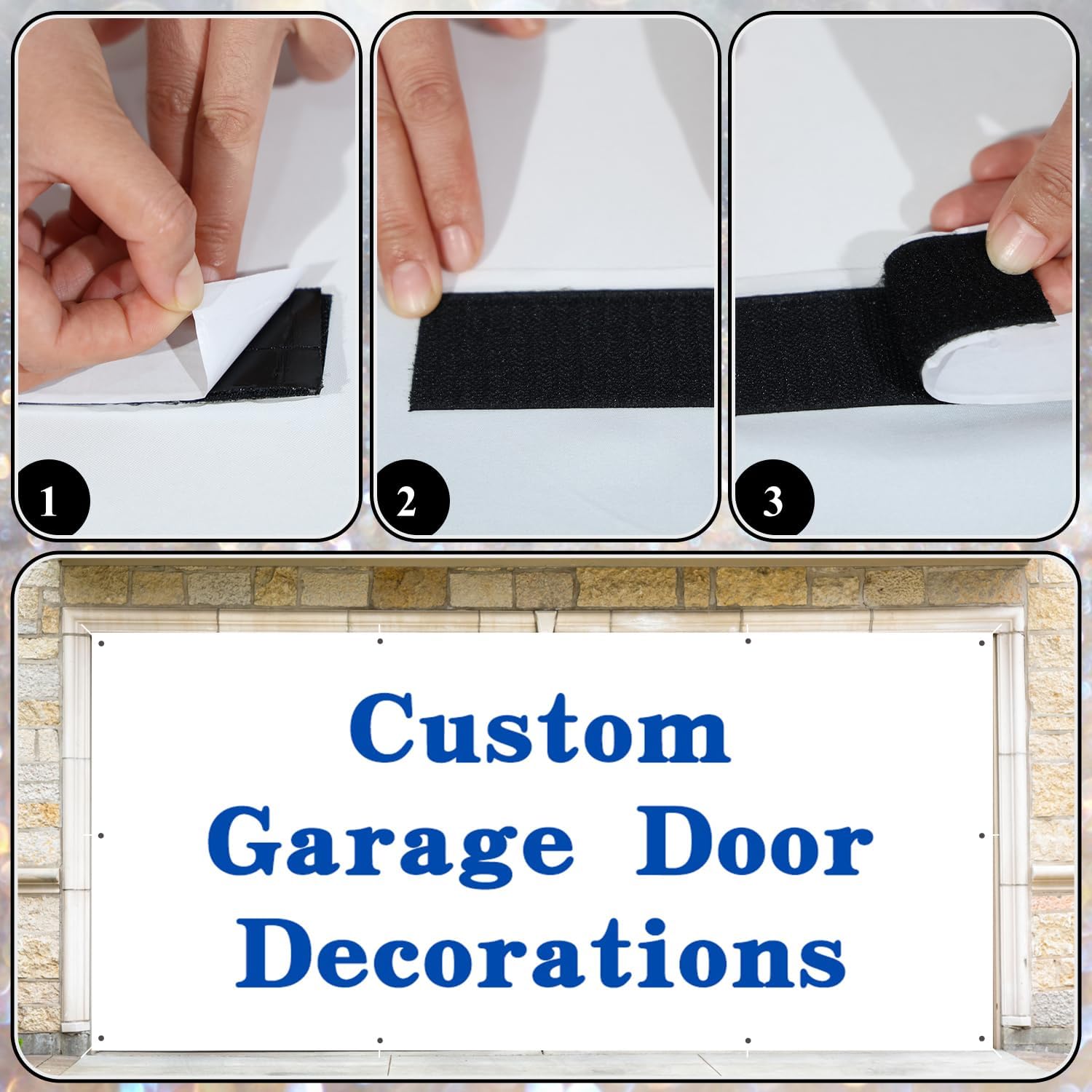 Custom Garage Door Decorations 10x8ft Personalized Custom Garage Door Banner for Photography Birthday Wedding Outdoor Party Large Customized Backdrop Door Cover