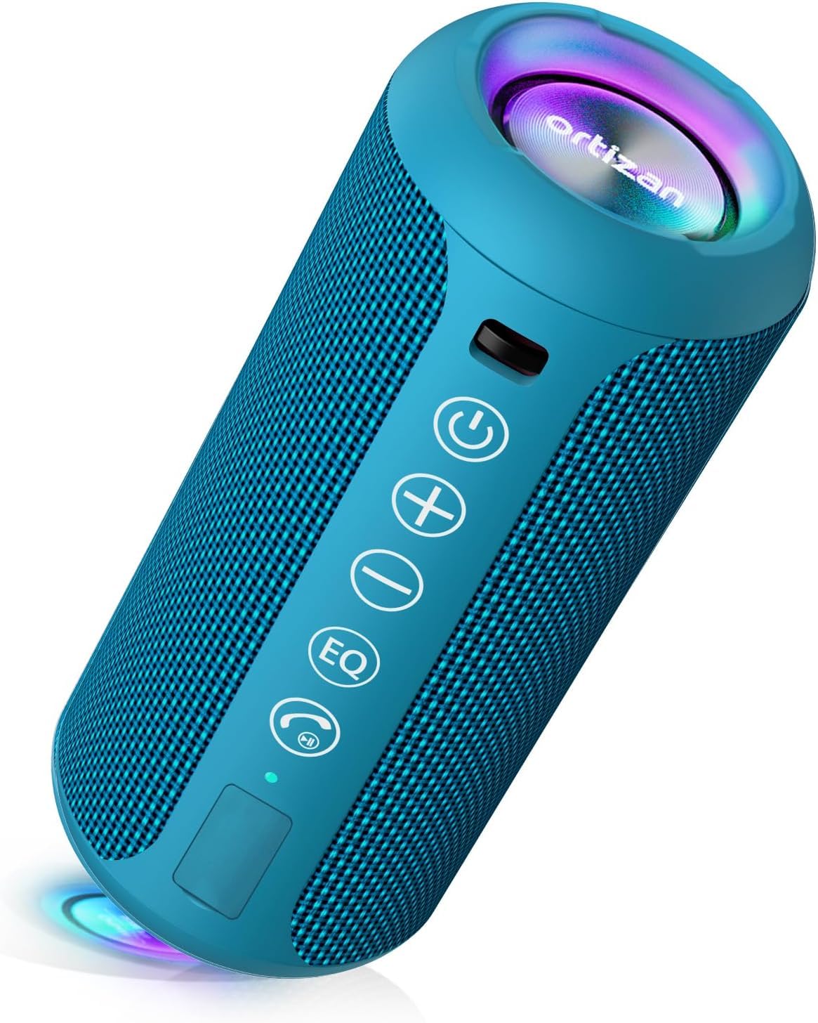 Ortizan Portable Bluetooth Speaker, IPX7 Waterproof Wireless Speaker with 24W Loud Stereo Sound, Outdoor Speakers with Bluetooth 5.0, 30H Playtime, 66ft Bluetooth Range, Dual Pairing for Home
