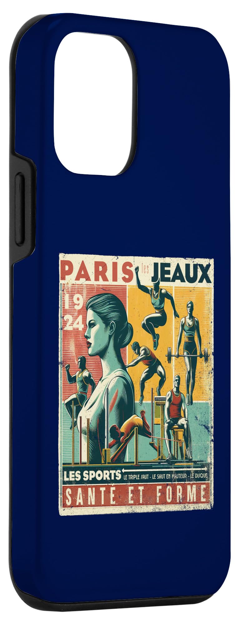 iPhone 12 mini Paris Vintage The Games 1924 Health And Fitness Case - Image 3