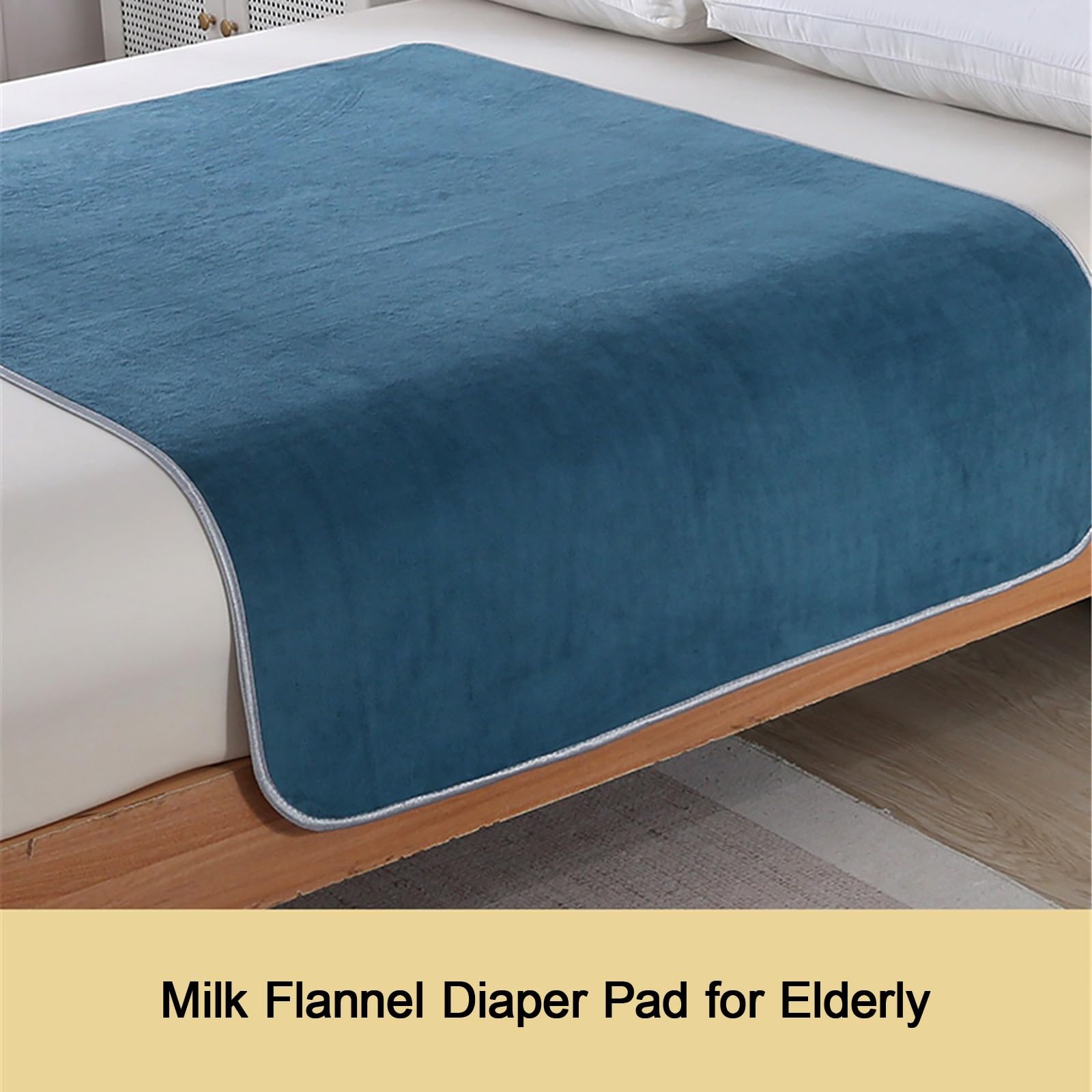 Empapadores Cama Adultos Impermeables para Ancianos Enfermería Protector Colchon Protector Incontinente Reutilizable Empapador Reutilizable(Verde,150 * 200cm)