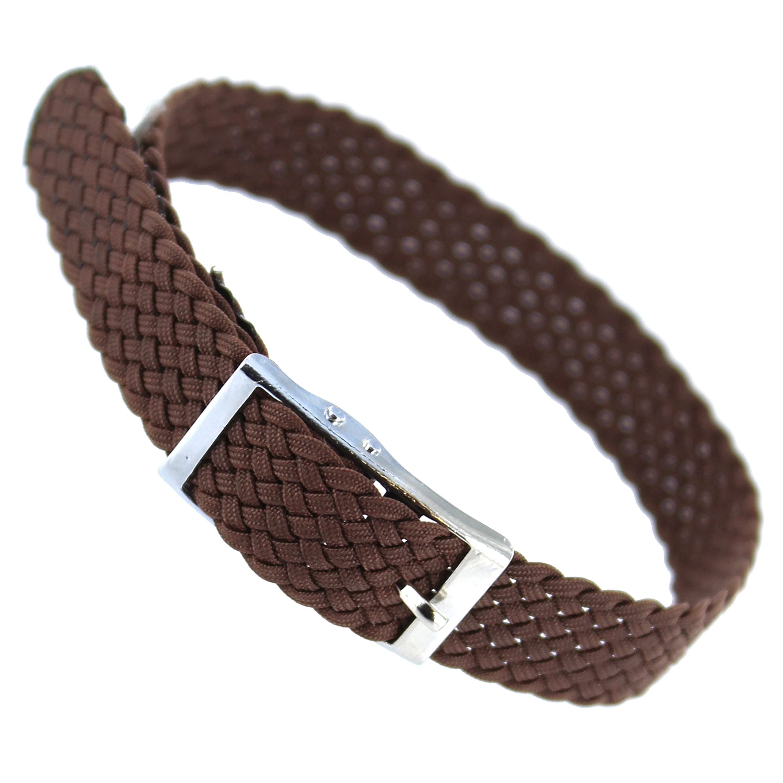 10mm Sport Wrap Nylon Woven Braided Medium Brown Replacement Watch Band