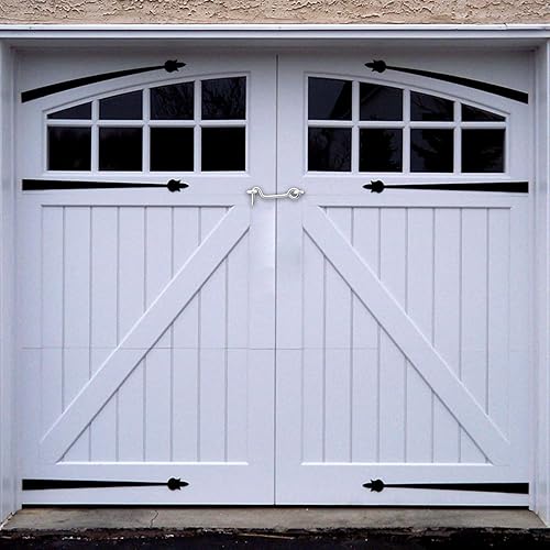 Miniatura 7 de Jersvimc Pestillo giratorio de 1.5 pulgadas de plata para ventana (8 unidades), gancho de cabina de acero con tornillos de montaje para puerta de