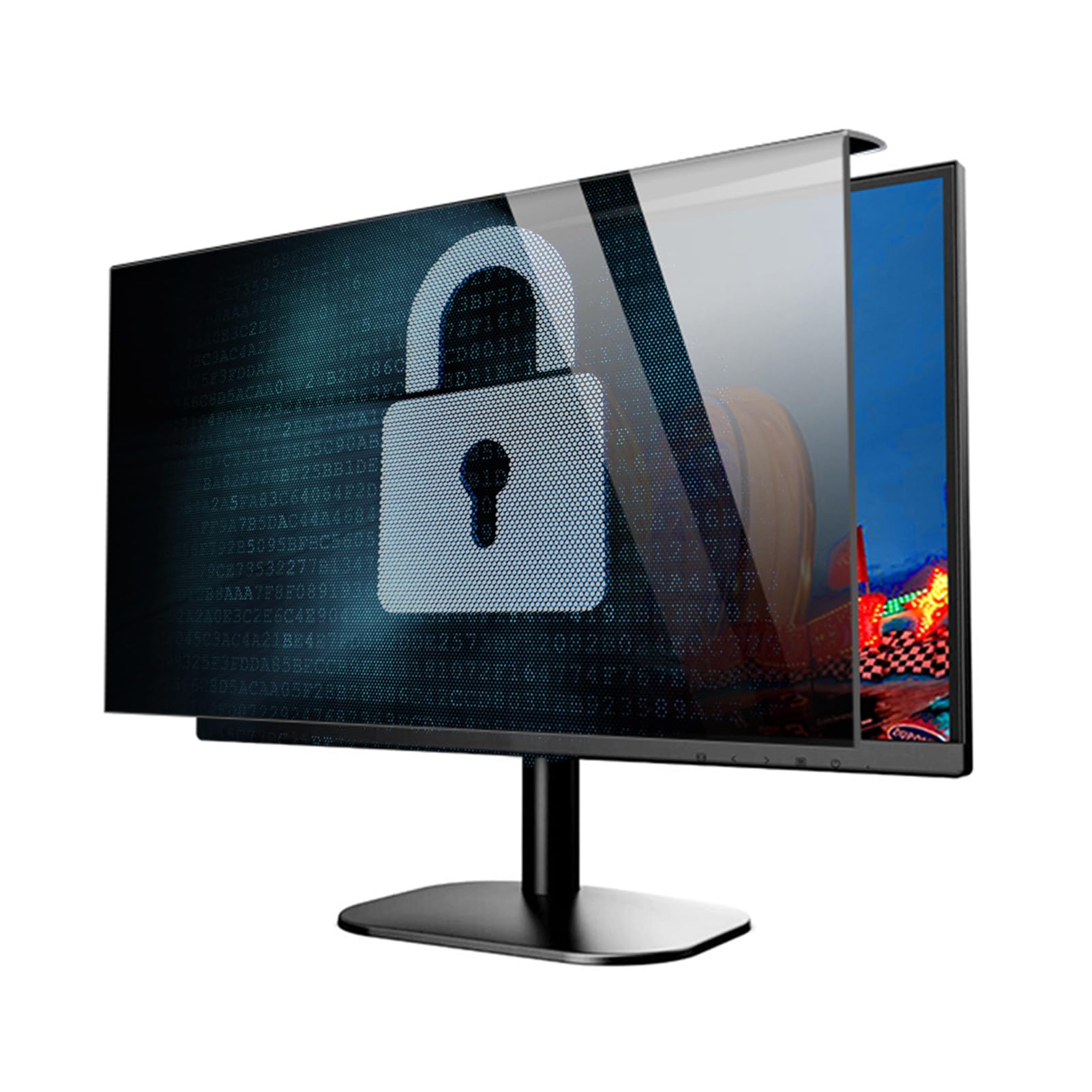 JCSKY 18-20 Inch Computer Monitor Privacy Screen Filter, Hanging Acrylic Screen Protector Anti Glare Eye Protection for Diagonal 18.5, 19.4, 19.5, 20.5 Inch Widescreen Desktop PC ?Monitor