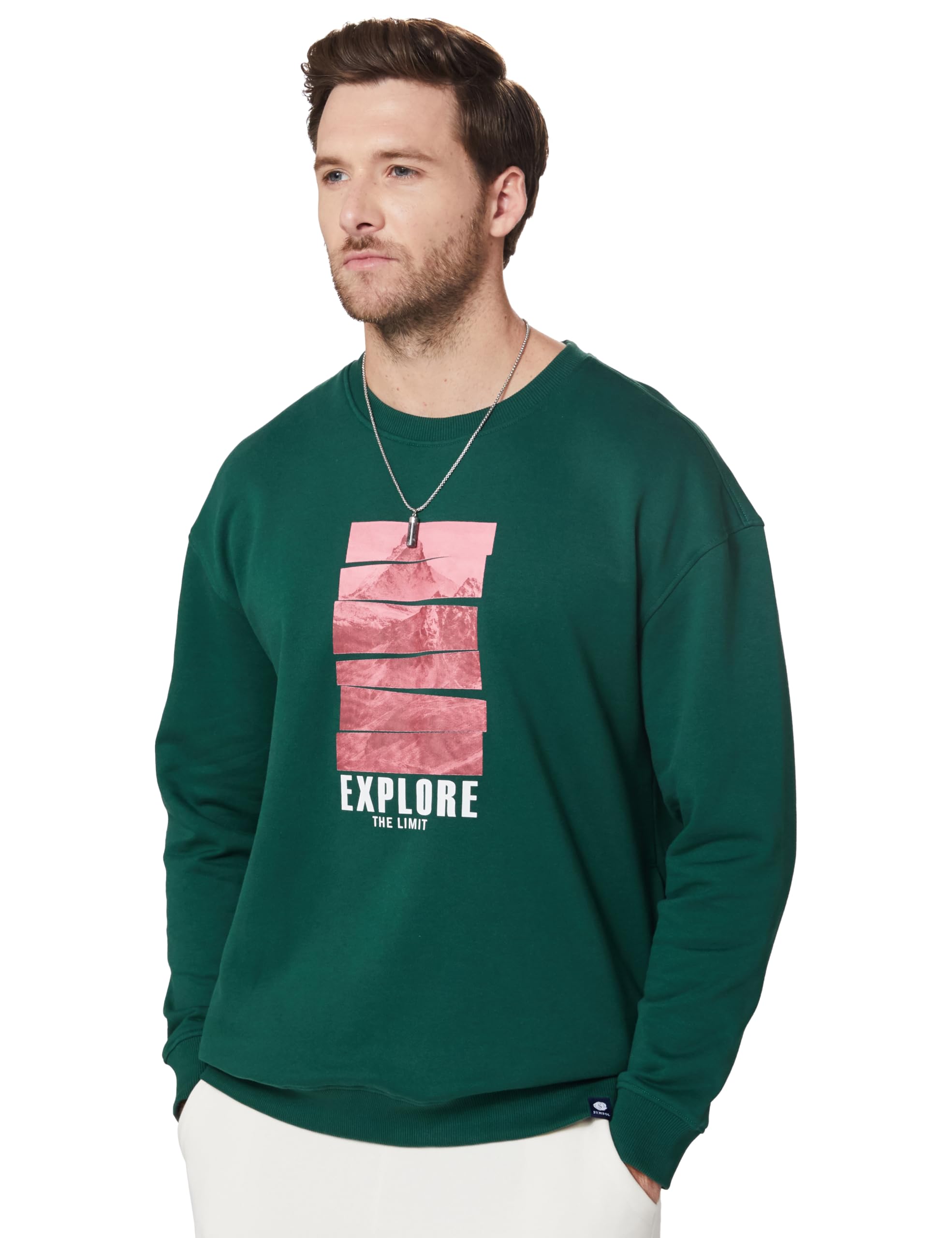 amazon brand - symbol Men Cotton Rich Light Weight Crew Neck Sweatshirt (Regular Fit)-picture-24