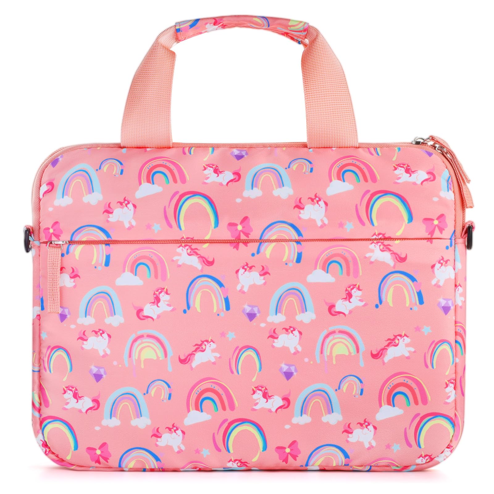 Foxstory Kids Tablet Bag for Girls, Kids Tablet Carrying Case for Fire HD 10, HD 8, Fire 7 Sleeve Bag Kid Kindle Bag, iPad Bag for Kid, Rainbow