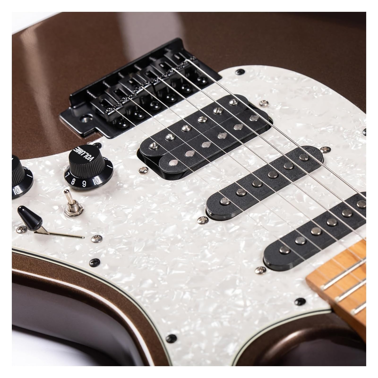 Standardowy instrument do gitary elektrycznej z solidnym korpusem i metalowym wykończeniem gitara elektryczna zestaw