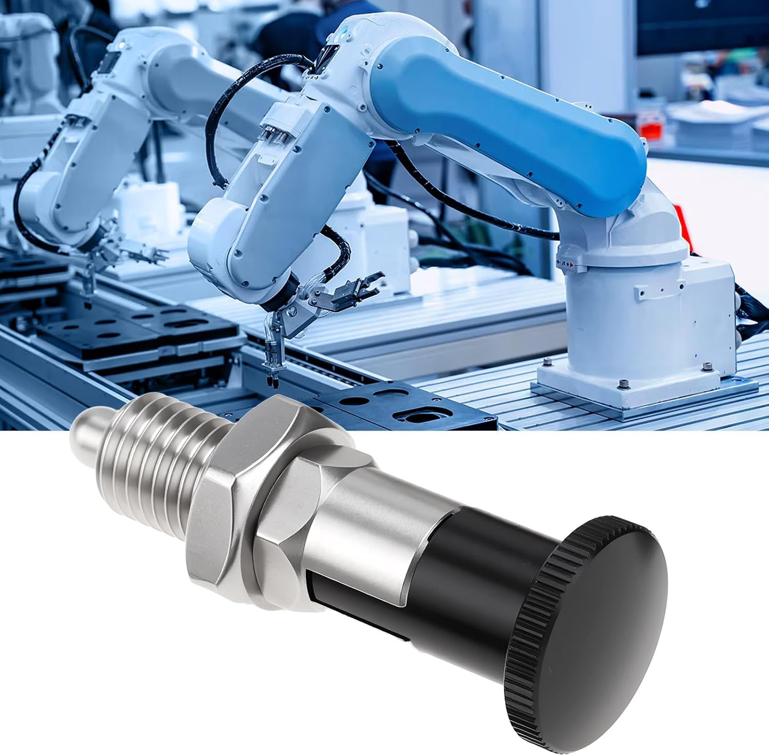 M12x1.5mm Spring Locking Pin with Self-locking SXYKN12 Stainless Steel Pin for Mechanical Devices Molds Automation Machinery