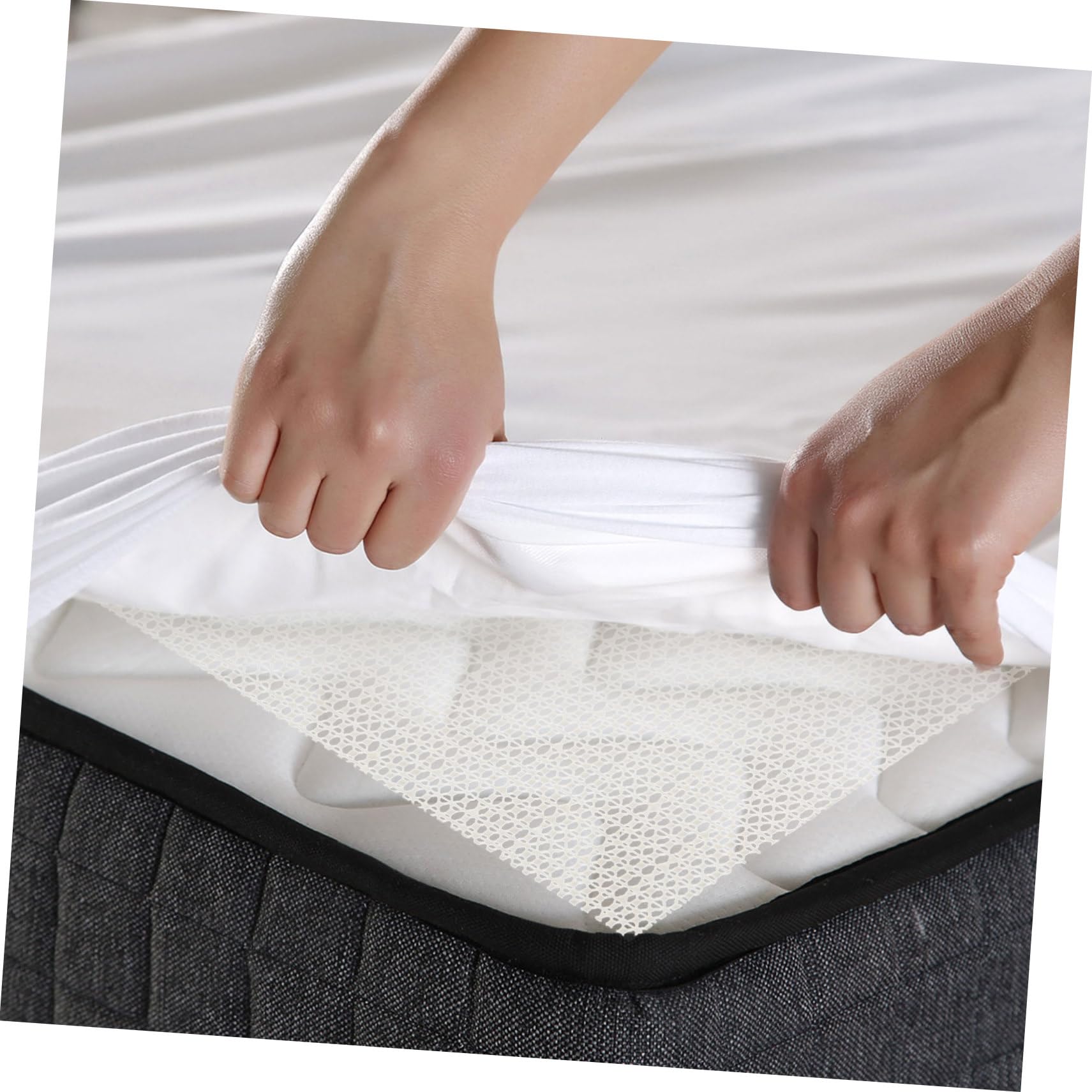 Tapis Antidérapant Blanc en PVC 200x300 Cm pour Protection de Sol en Bois Dur et Prévention du Curling du Tapis