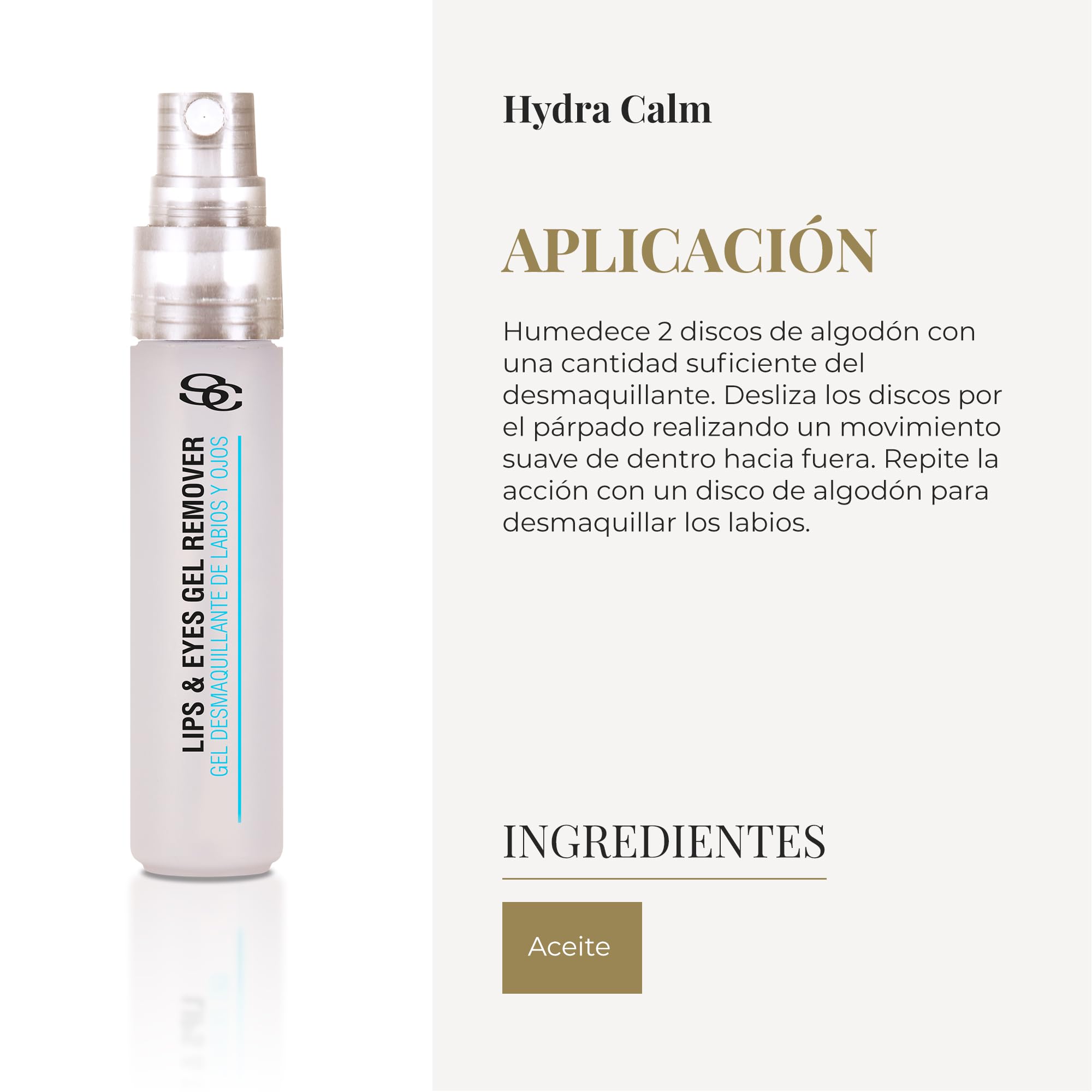 SALERM - Desmaquillante Ojos y Labios - Gel Desmaquillante - 15 ml - Desmaquilla de una Sola Pasada - Elimina Pintalabios Permanente - Composición en Aceite que no Irrita la Piel