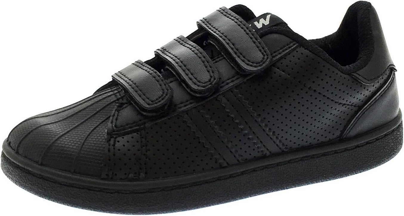 Strong Souls Faux Leather Trainers Black 8