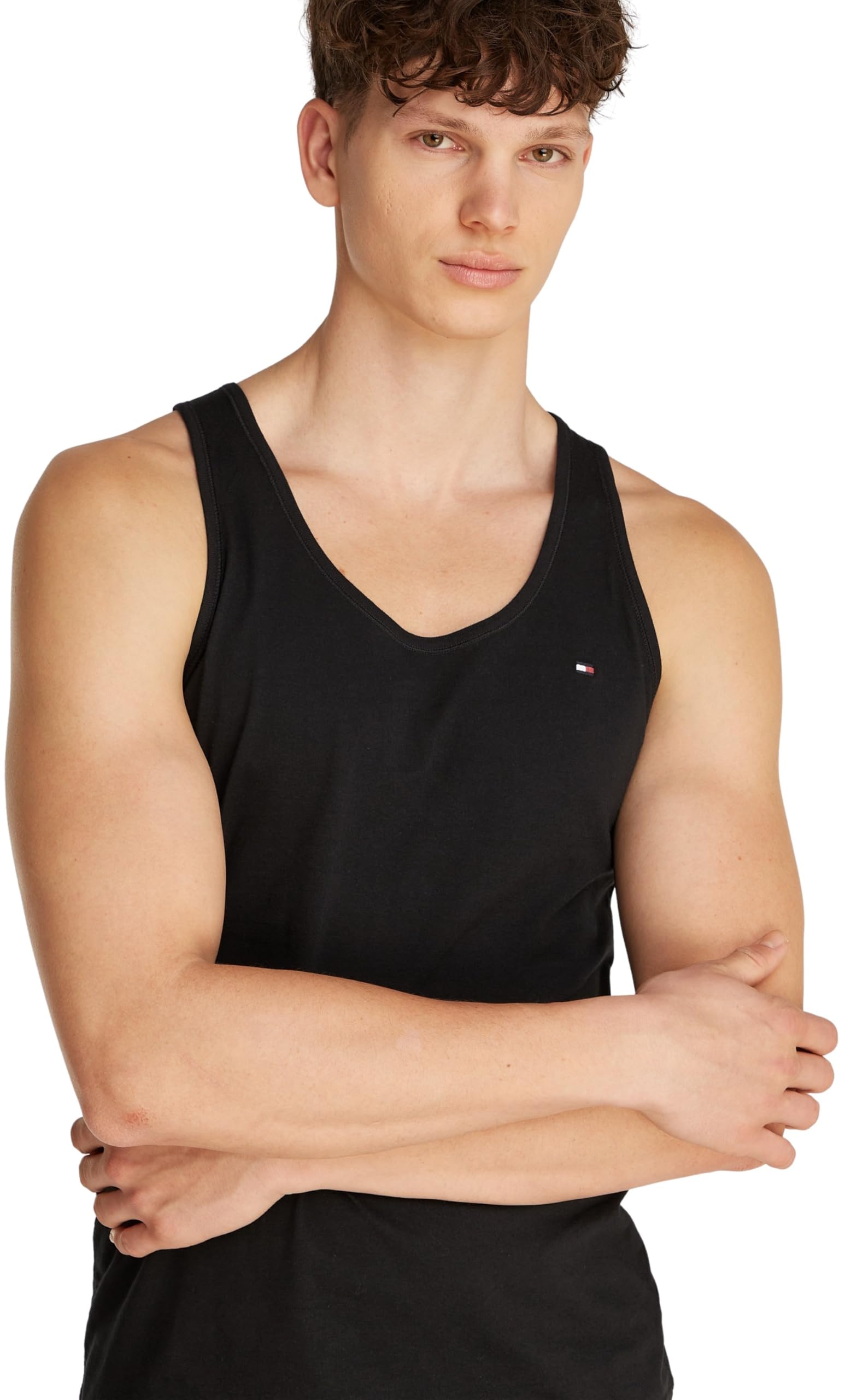 Tommy Hilfiger Męskie podkoszulki z okrągłym dekoltem, 3-pak, Czarny (czarny/czarny/czarny), XL