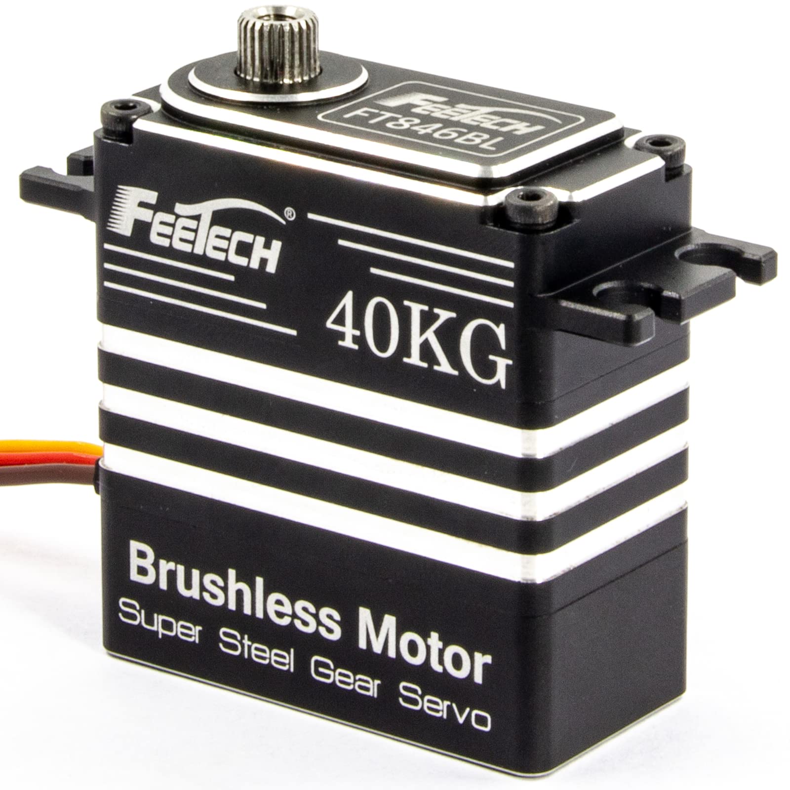 FXDLSERVO FEETECH 846BL 40KG 180 Degree Brushless Servo High Voltage Waterproof Steel Gear RC Servo High Torque Servo Motor with Aluminum Case