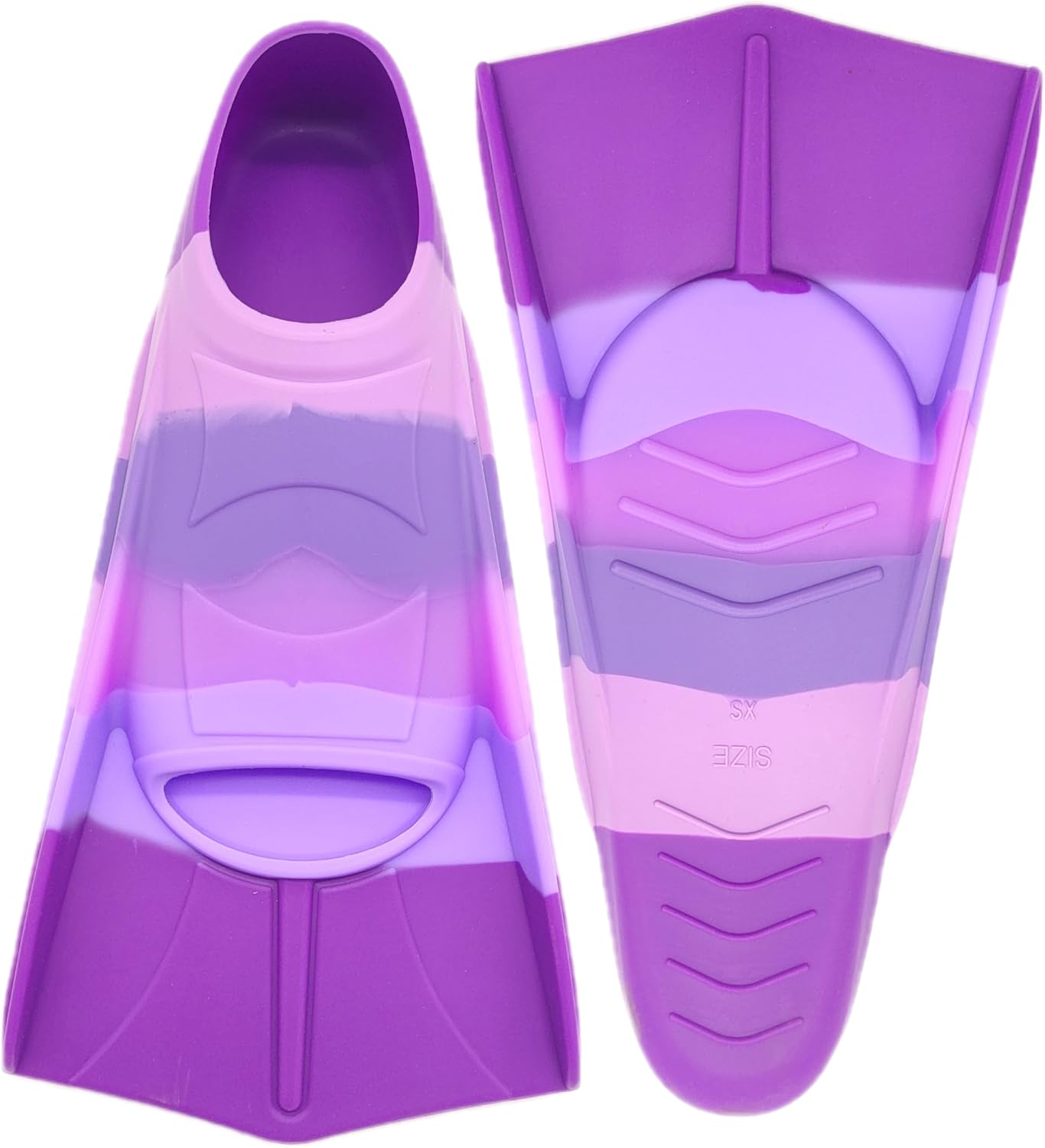 Kids Swim Fins,Comfortable Silicone Flippers for Swimming and Diving,Size Suitable Beginners Kids Girls Boys Adults
