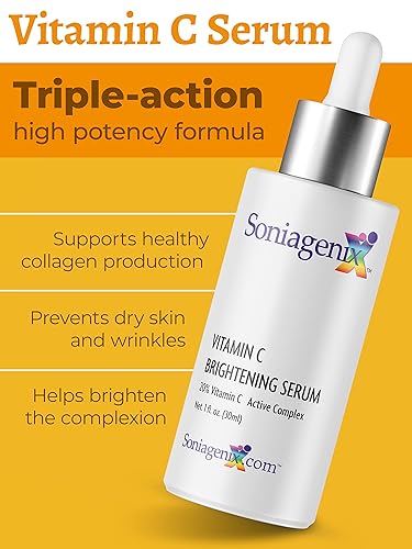 Miniatura 2 de Suero iluminador con 20% de vitamina C para la cara, antienvejecimiento con ácido L-ascórbico puro, antioxidante, colágeno, estimulante, hidratante