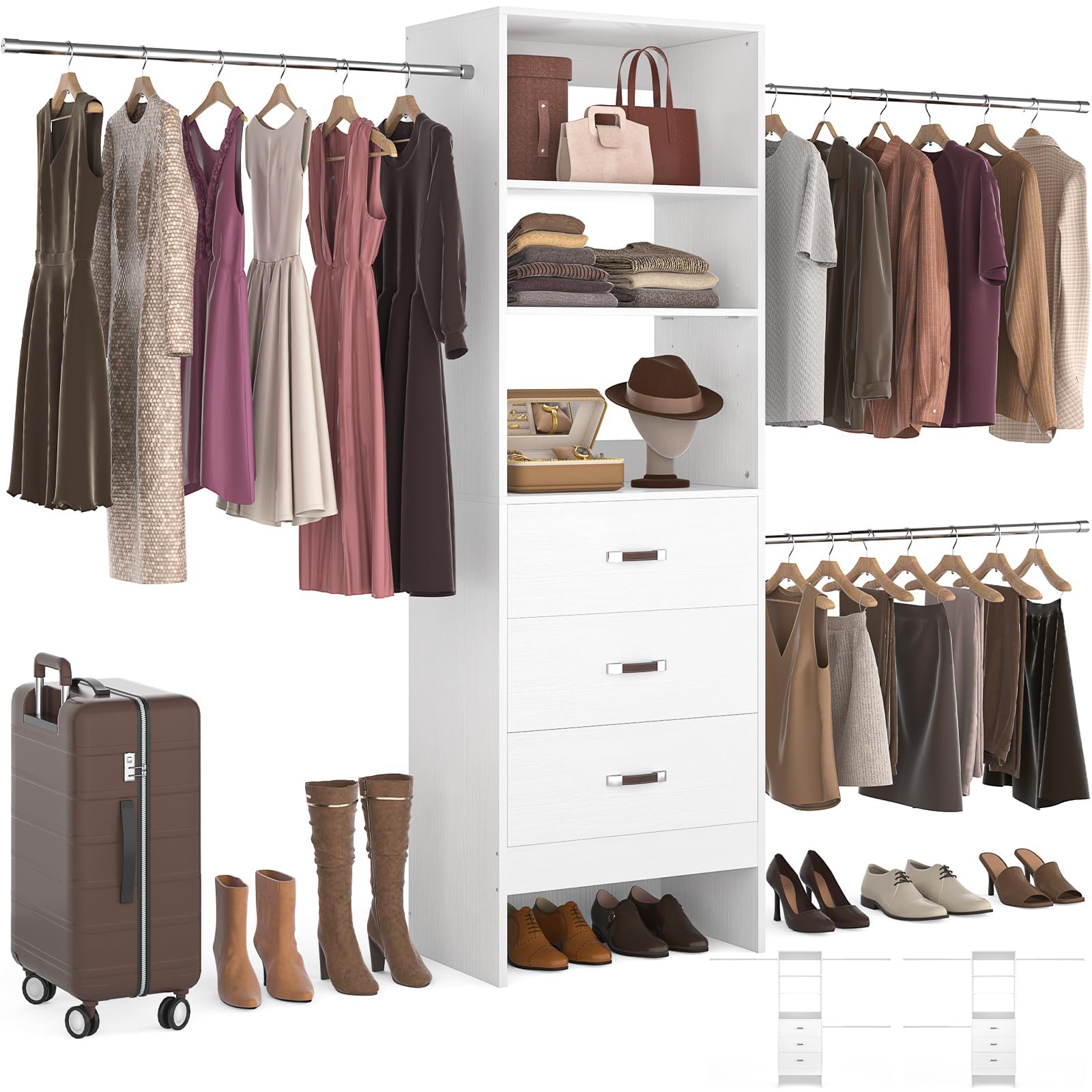 Homieasy 96 Inches Closet Organizer System