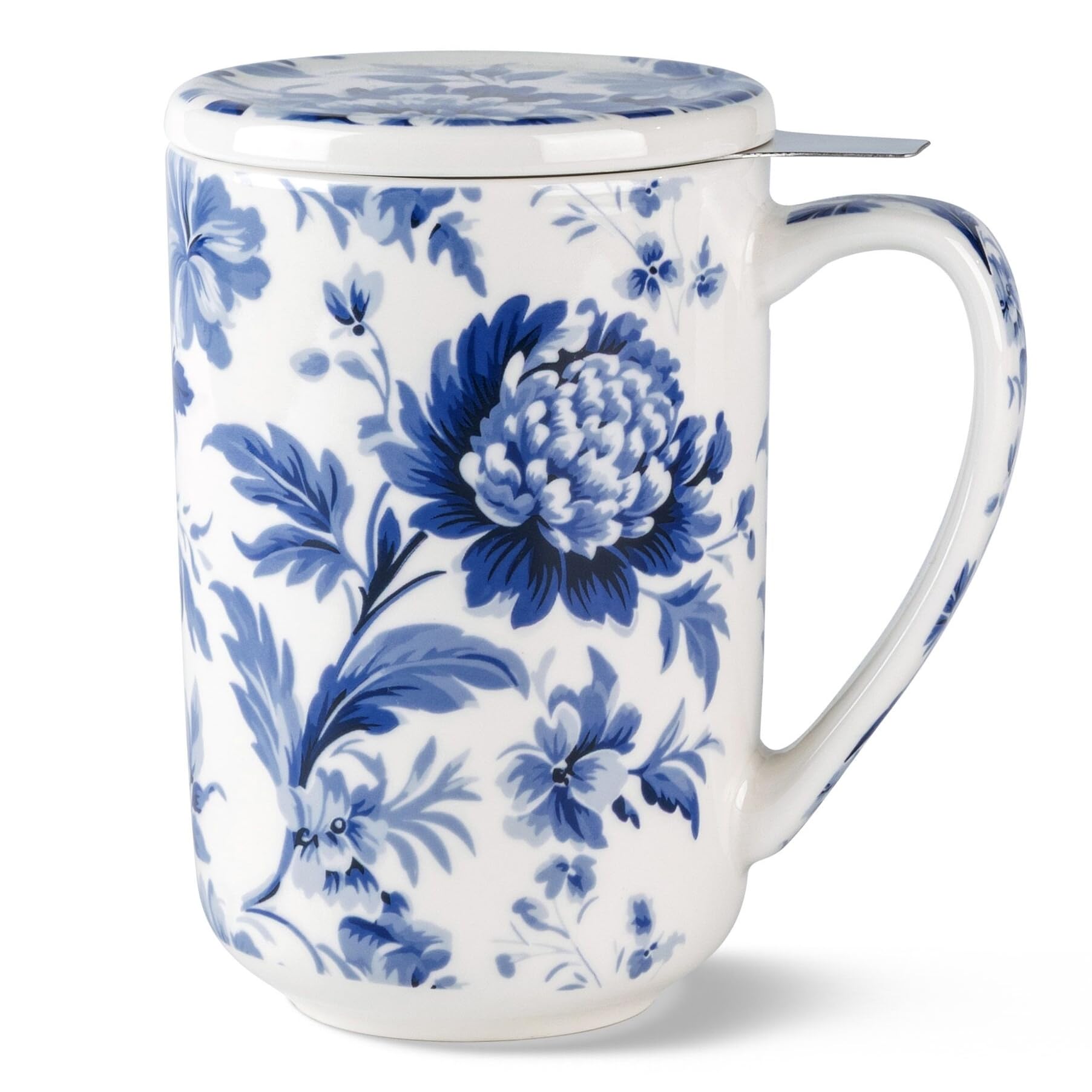 AmorArc Tea Cup With Infuser and Lid, 18oz Loose Leaf Tea Mug With Steeper