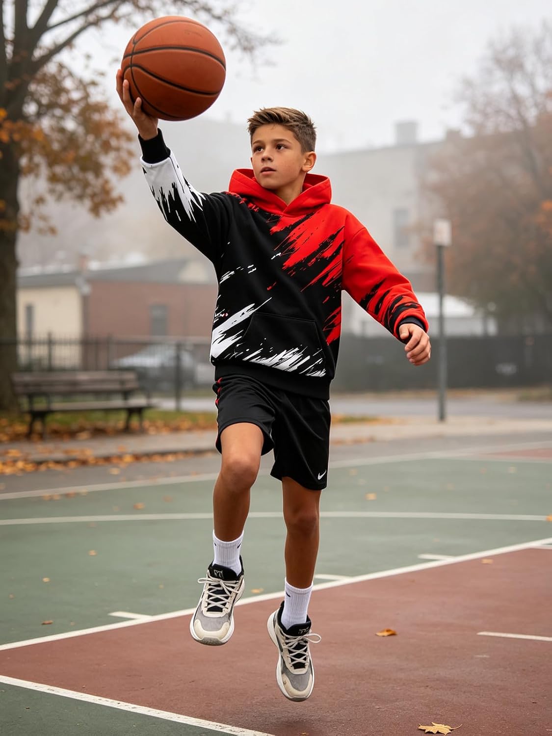 Boys Hoodies 3D Graphic Long Sleeve Pullover Sweatshirt 6-16 Years