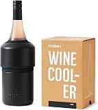Refroidisseur à vin Huski | Design sans glace primé | Garde le vin froid jusqu'à 6 heures | Nouvel accessoire de vin | Convient à certaines bouteilles de champagne (Noir) - 1