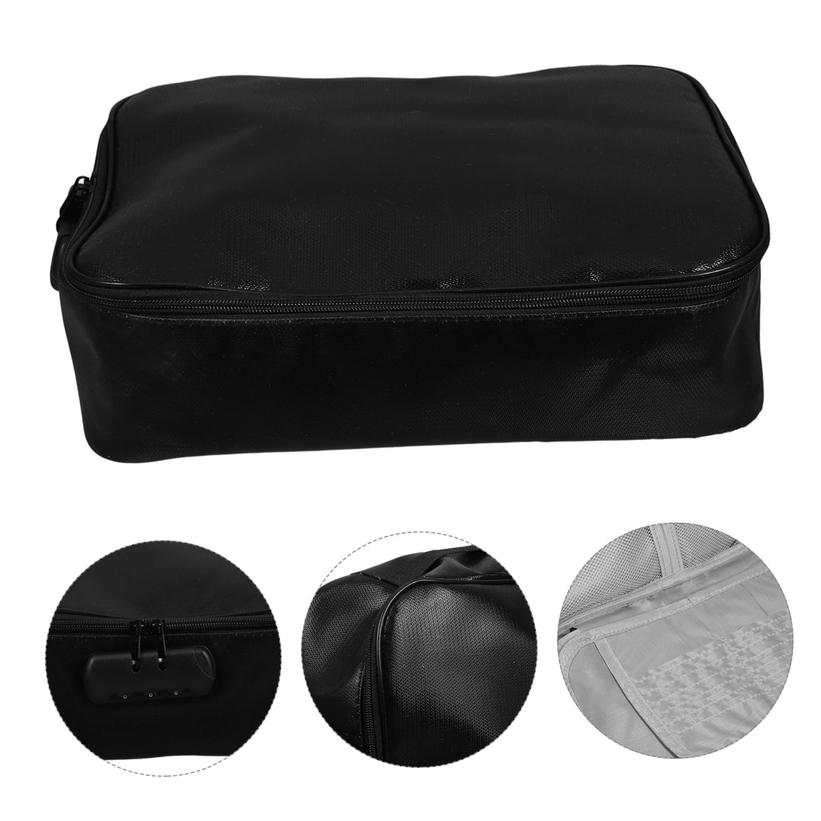 Veemoon Borsa Documenti Ignifuga Con Serratura Organizer Multi-livello Per Viaggio e Casa Ampio Spazio Di Archiviazione Per Documenti Importanti e Accessori Design Elegante e Funzionale