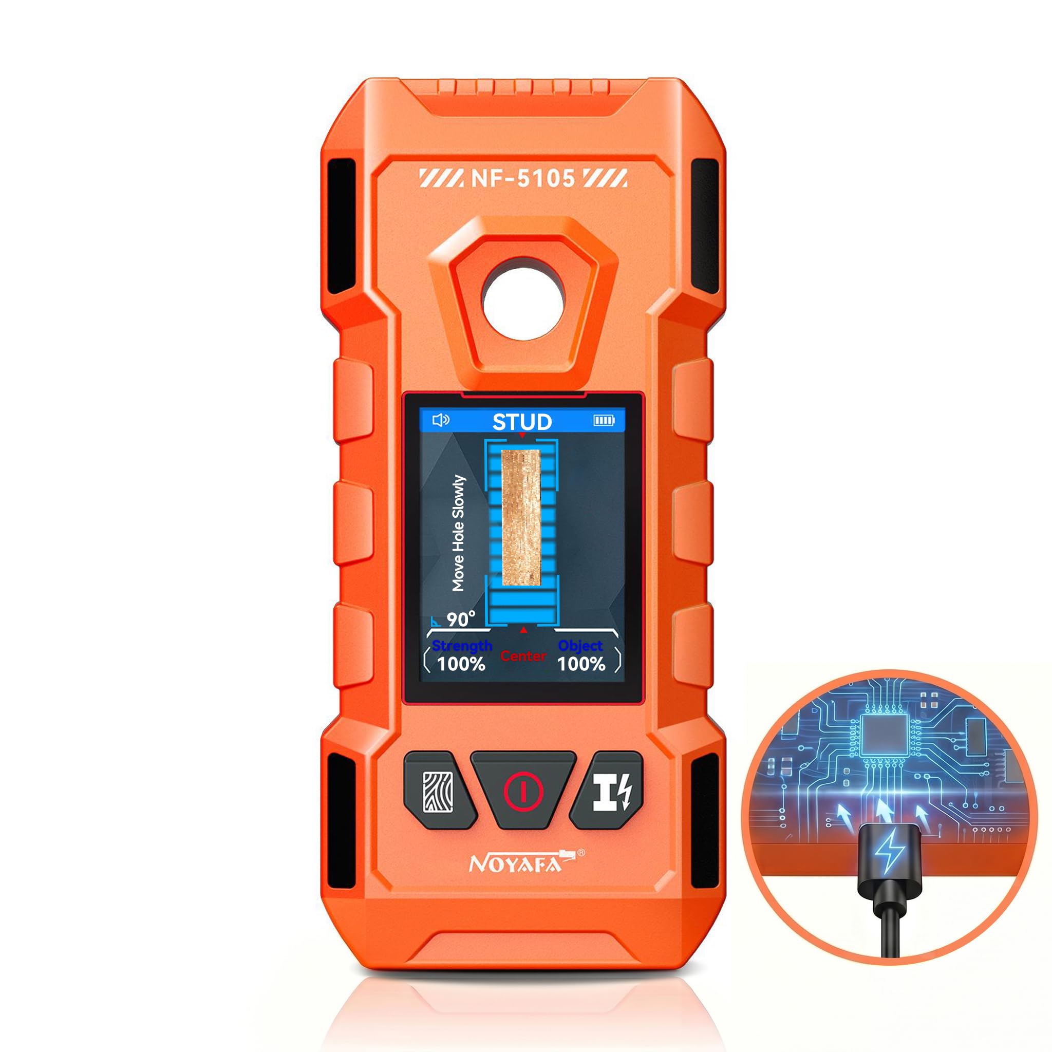 NOYAFA Rechargeable Stud Finder Wall Scanner, 6 in 1 Electronic Wall Detector