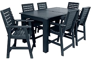 Sequoia Professional CM-ST7SQ47WC-FBE Glennville 7pc 42x72 Counter Height Dining Set: Elevate Your Dining Space