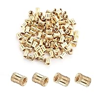 Vista 63 de Tuercas moleteadas de rosca hembra M3x3mm, 200 piezas Hx4mm OD latón roscado inserción tuercas de inserción hidráulica soldada junta junta surtido