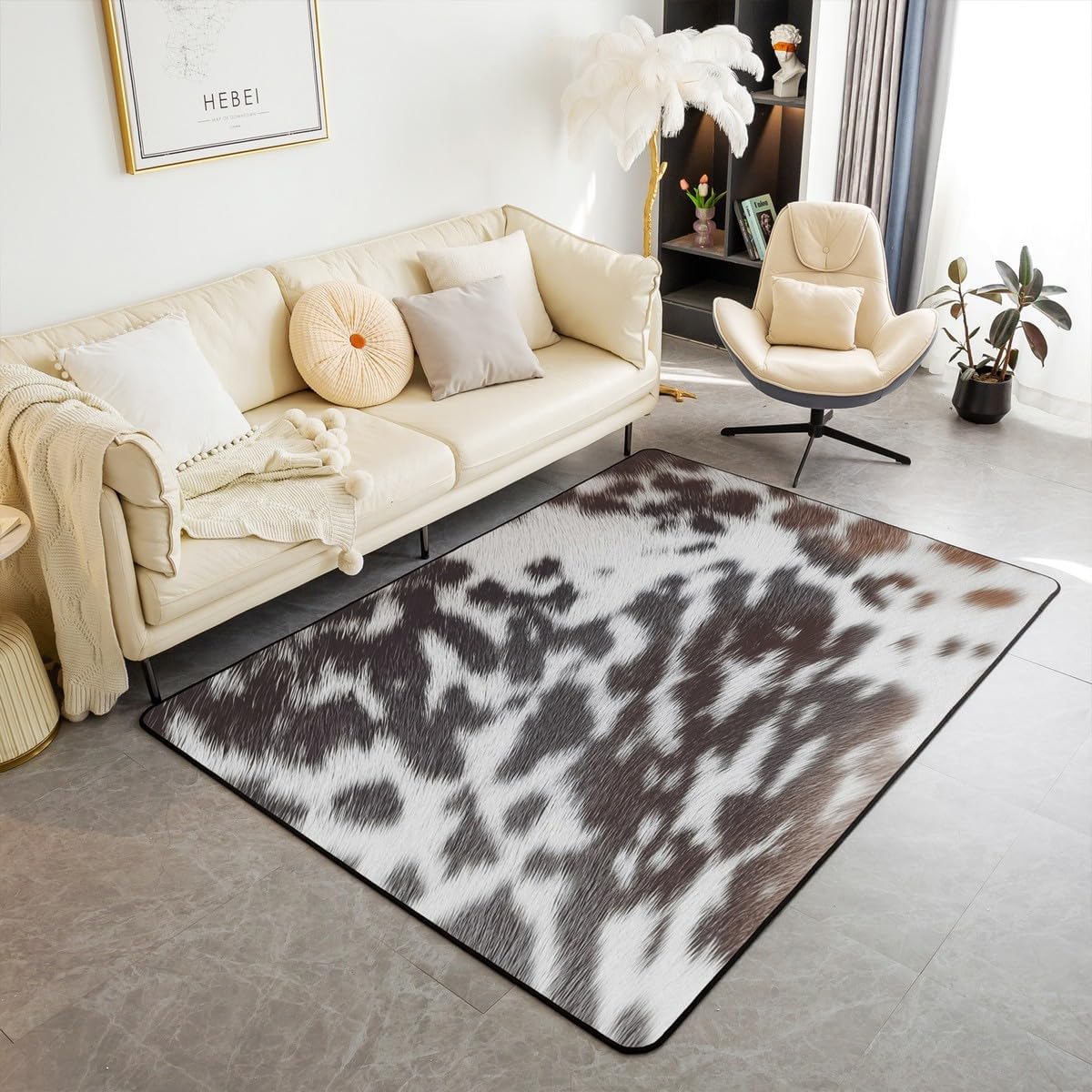 Erosebridal Butterfly Area Rug 4x5, Starry Sky Galaxy Rug, Blue Purple Butterfly Carpet for Kids Girls Teens Women, Aesthetics Butterflies Washable Accent Rug for Living Room