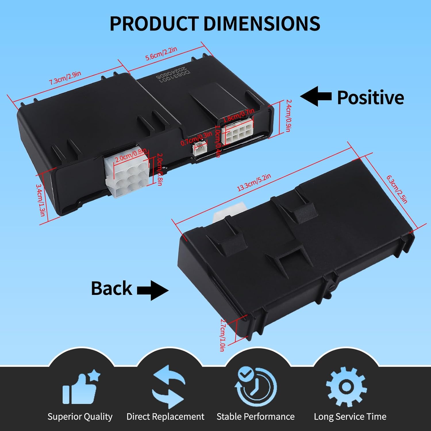 Product dimensions of the Geloo 19-04280-STA module