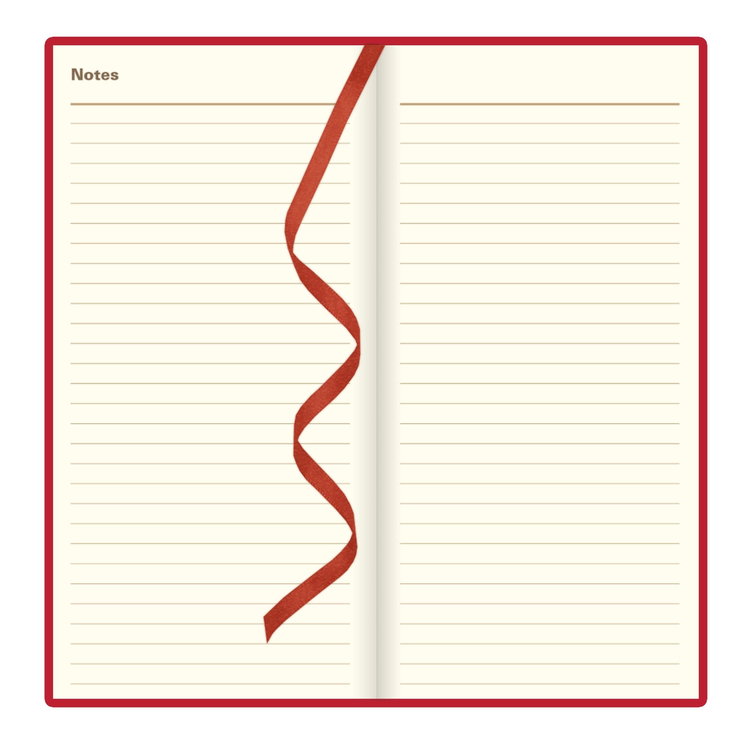 Letts of London Signature Slim Wochenansicht Leder Tagebuch mit Planern 2025, 17,3 cm Höhe, Rot, Büro- und Schulbedarf