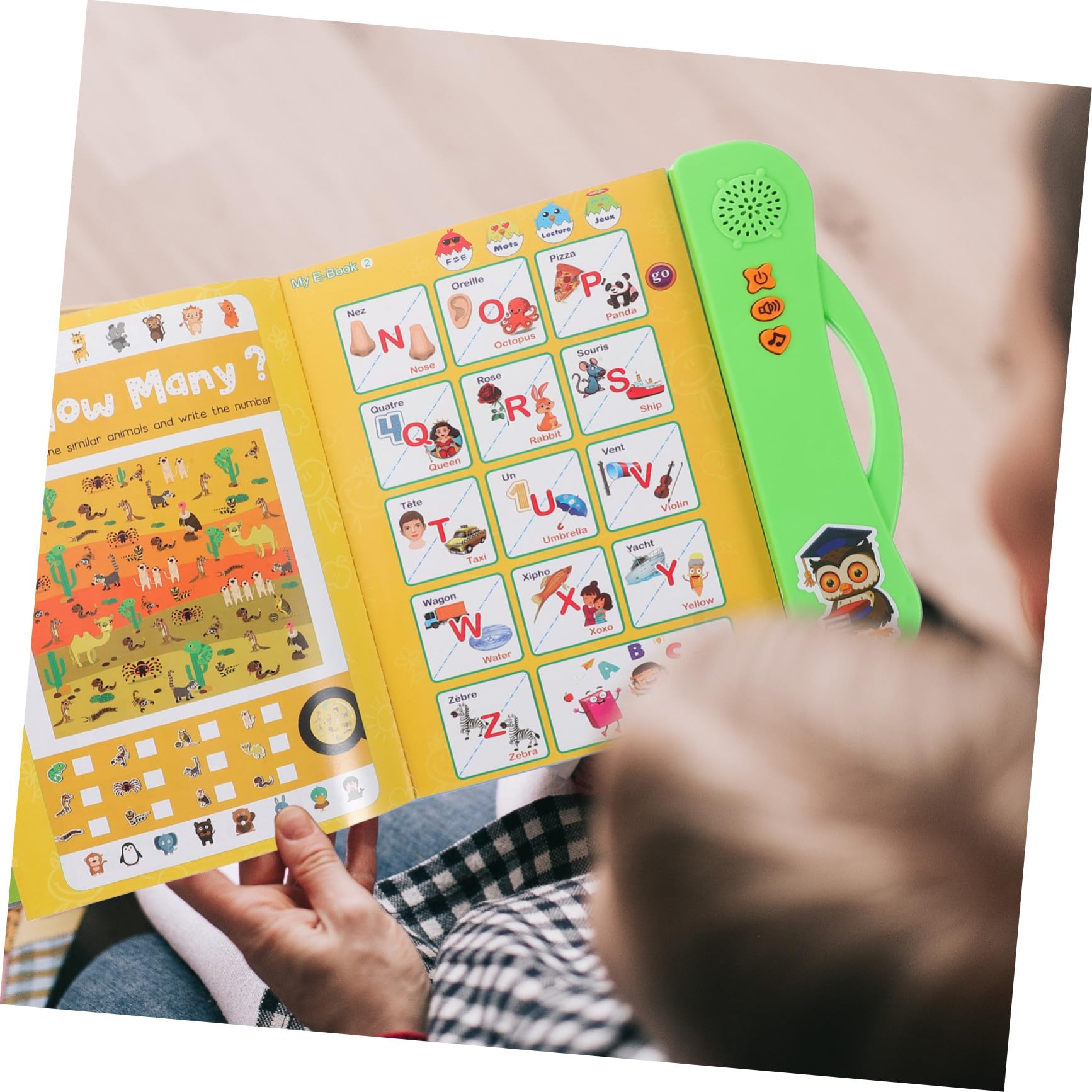 Libro Interactivo de Lectura Bilingüe 1 Pieza Abs para Niños | Verde, Requiere 3 Pilas Aa No Incluidas, para Cumpleaños, Edad Preescolar