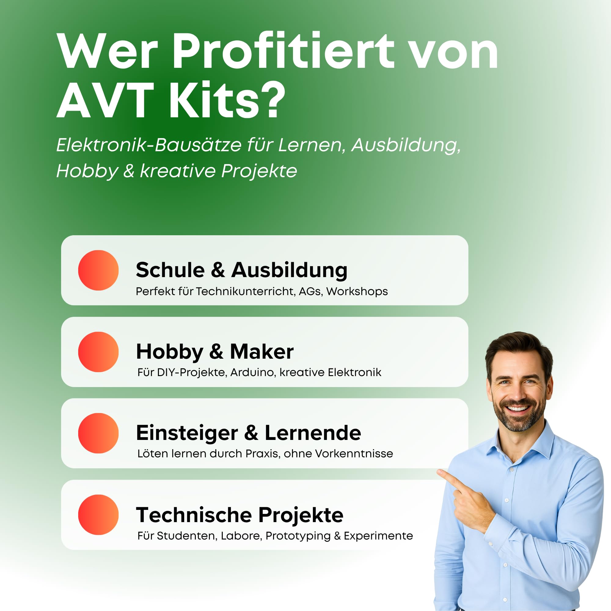 AVT3122 KIT DIY - LED-Thermometer mit roter Anzeige, Temperaturanzeige, DIY, LED, Elektronik Bauset, Löten, Trainieren, Lernen, Projekt für Anfänger