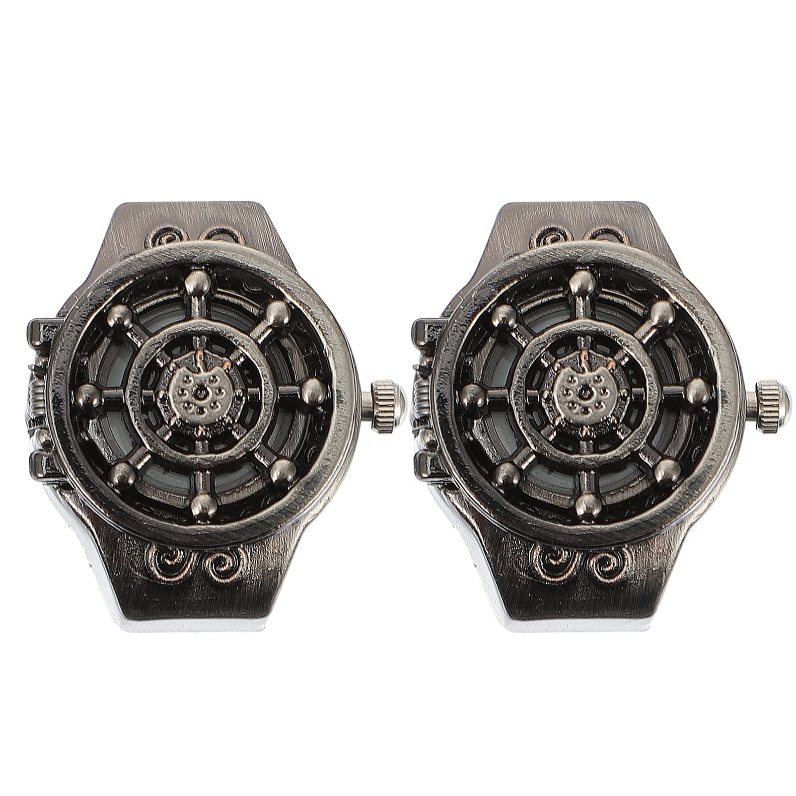 Hemobllo 2pcs finger watches Vintage round flip up cover ring watch for Men Male Christams Valentines Day (B09BNBTR28) Amazon Price History, Amazon Price Tracker