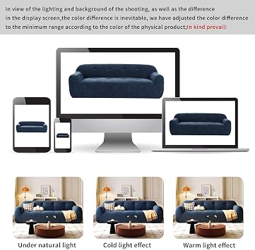 85.8 Boucle Sofa with Curved Armrest, Cloud Couch in a Box, 3 Seater Sofa for Living Room Bed Room Small Spaces, Memory Foam, Chenille, Boneless, Deep Seat, No Assembly (Blue)