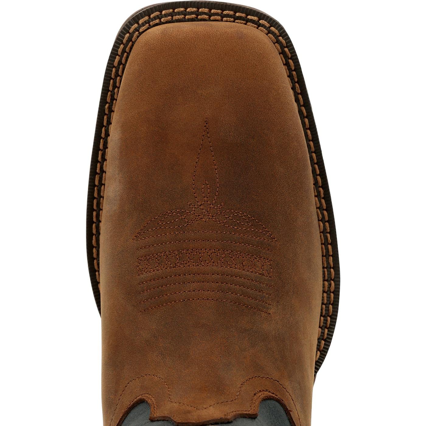 Bota Cowboy Durango Rebel - Couro Legítimo Marrom Com Bandeira Da Flórida - Número 8.5