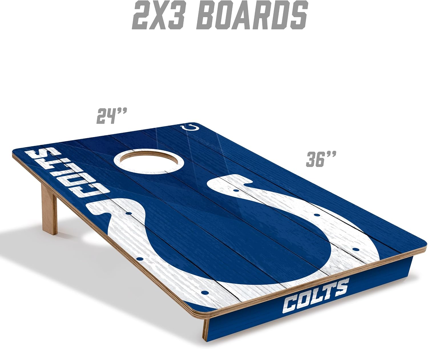 YouTheFan NFL 2’ x 3’ Wood Cornhole Game with Logo Bags