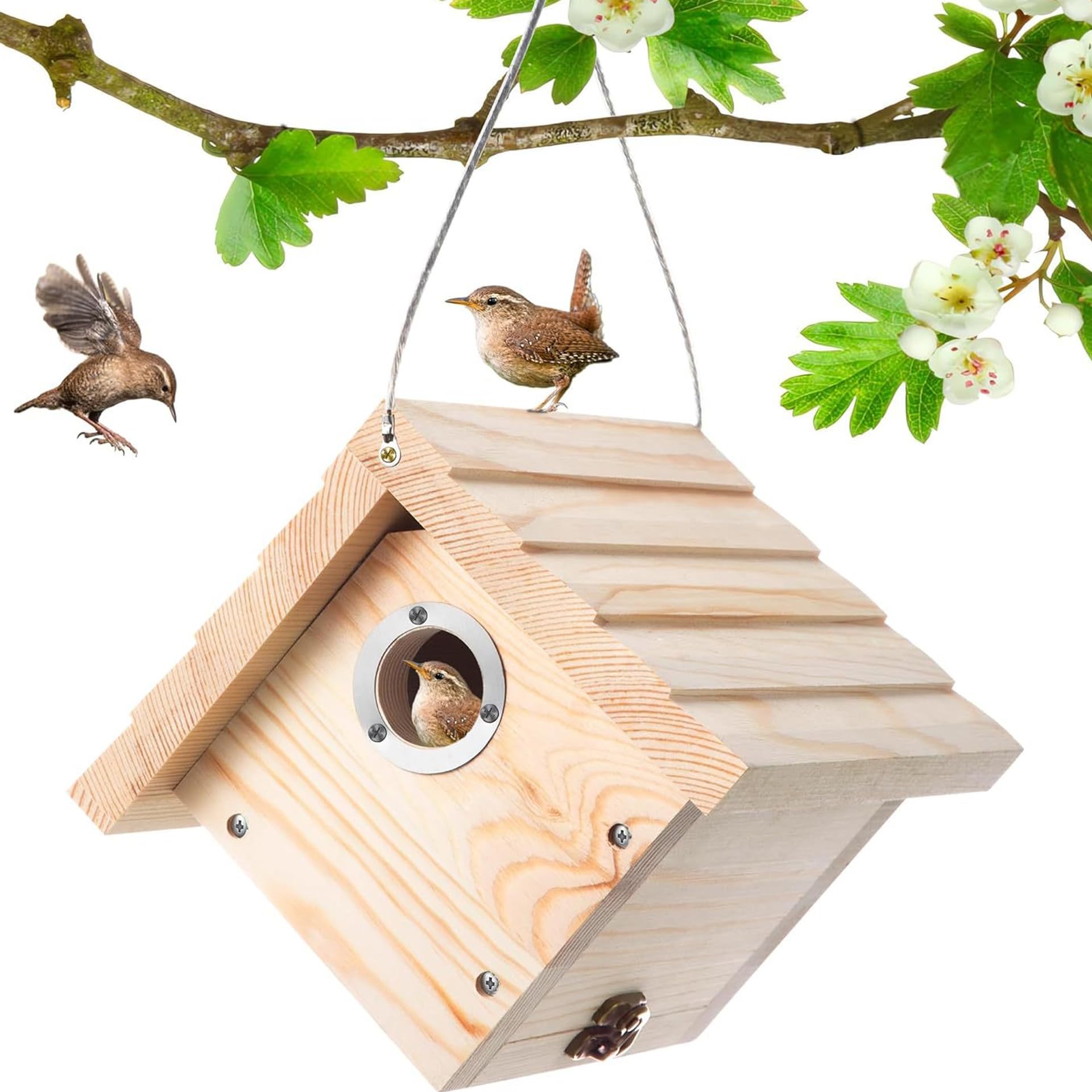 Vogelnestkäfig, Holznestschutz, Kolibri Außenverstecke für kleine Vogelzubehör, Kolibri Verstecke