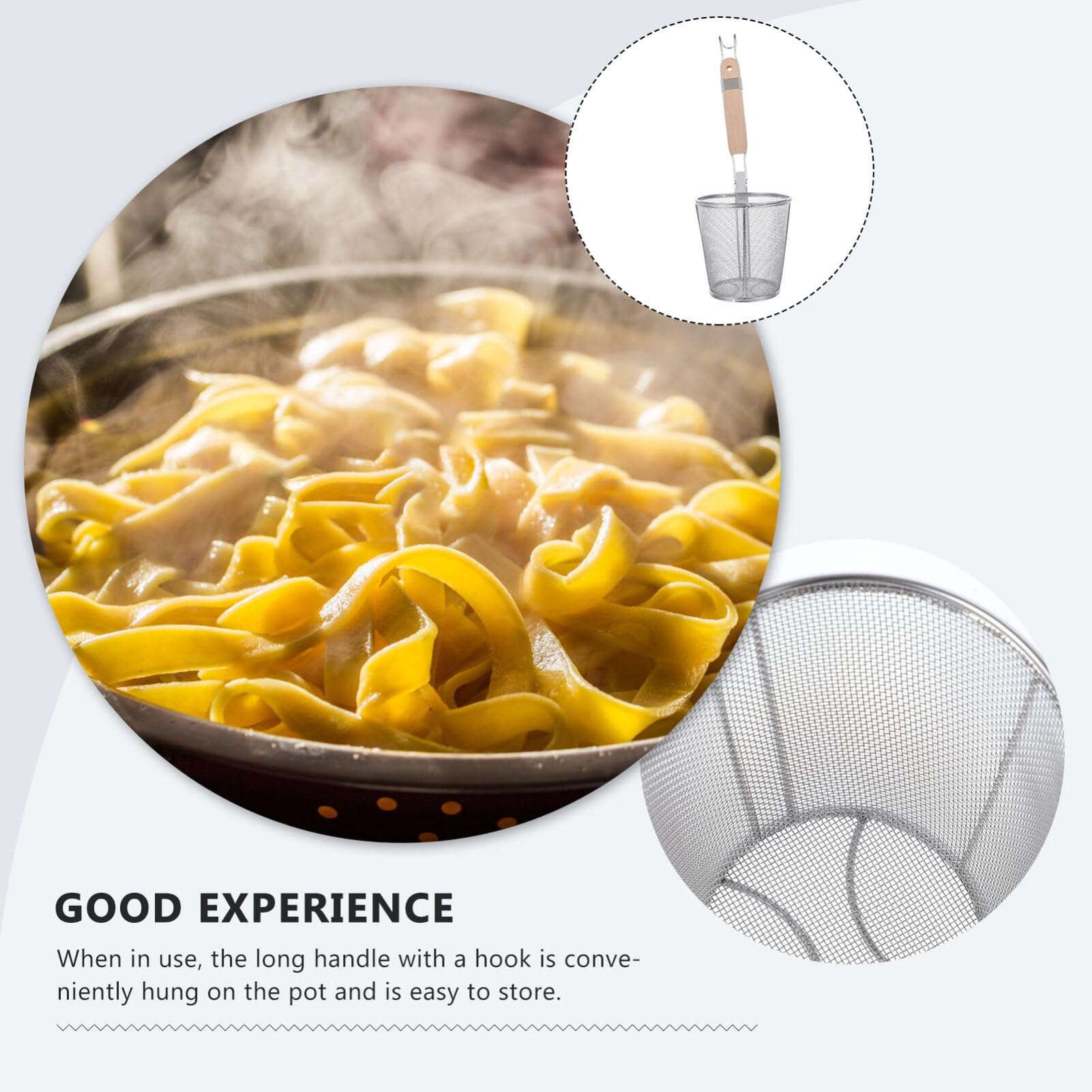 DOITOOL Scolapasta in Acciaio Inox Cucchiaio Per Spaghetti Cestello